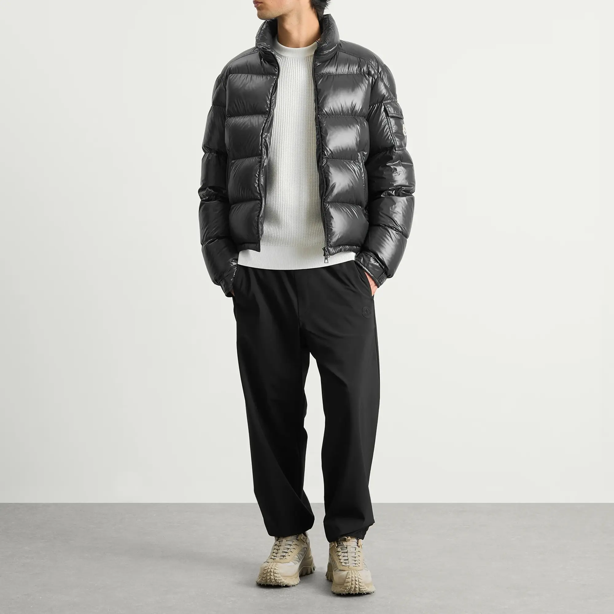 Moncler Men's Levitha Cropped Jacket Black