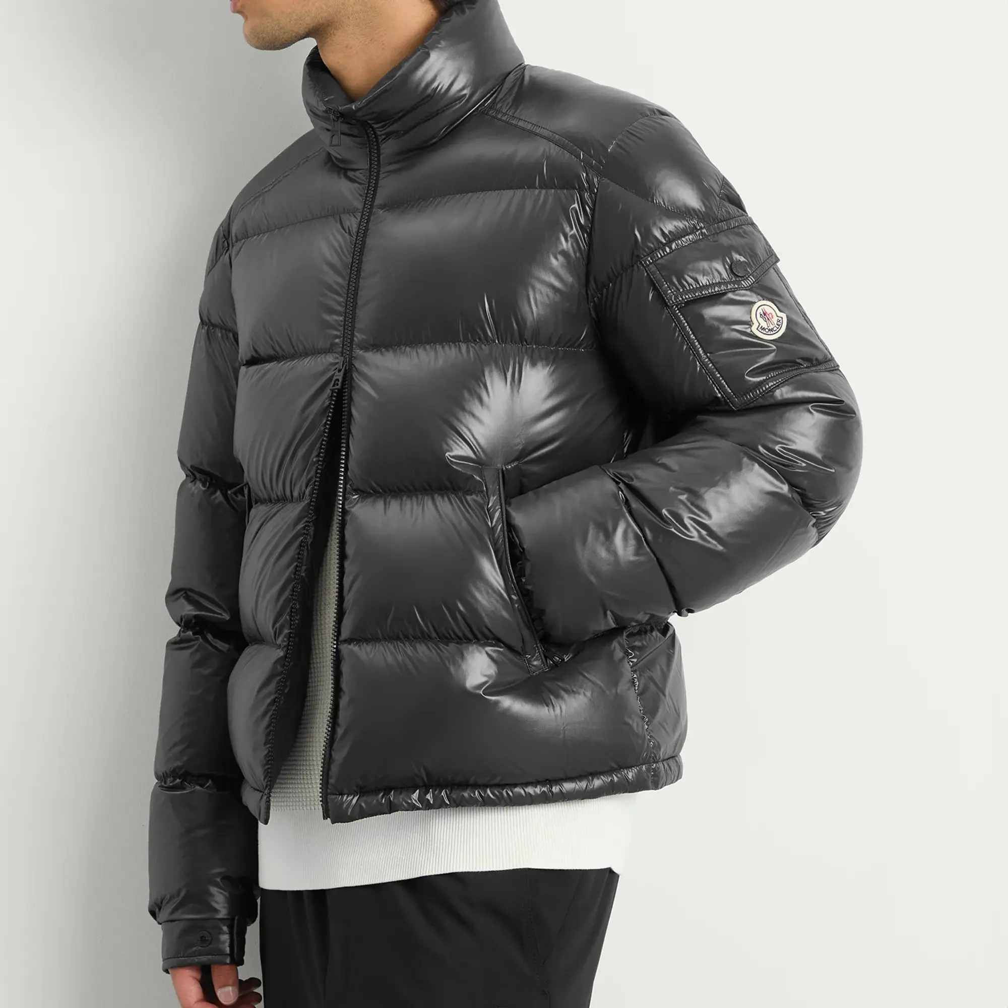 Moncler Men's Levitha Cropped Jacket Black