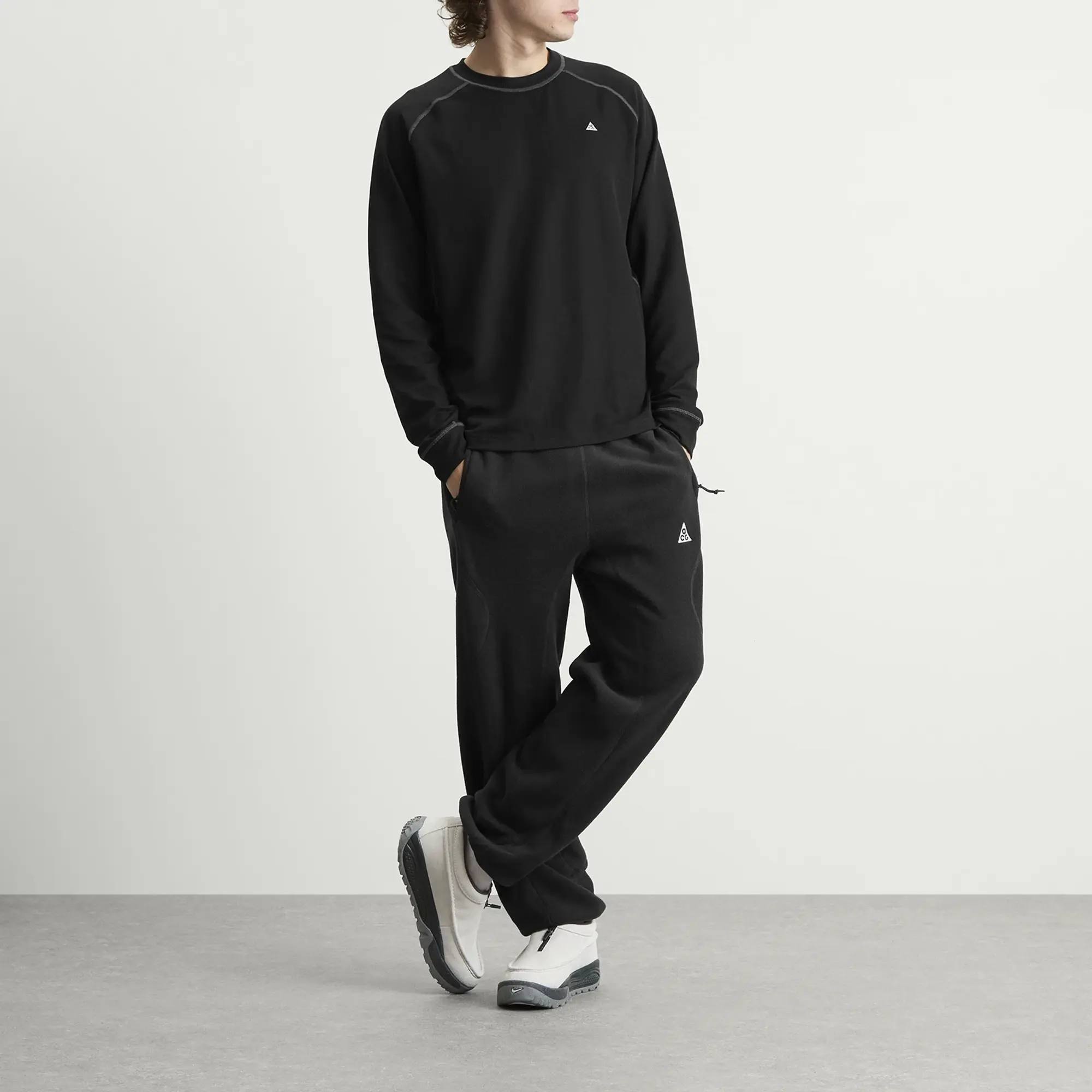 Nike Men's ACG Wolf Long Sleeve Chinati Baselayer Black/Anthracite/Summit White