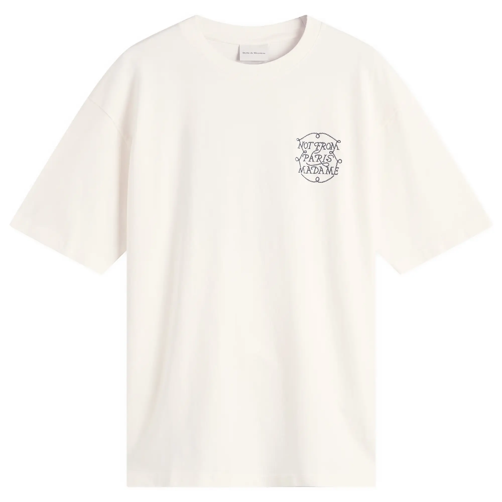 Drôle de Monsieur Men's Braided Slogan T-Shirt Off White