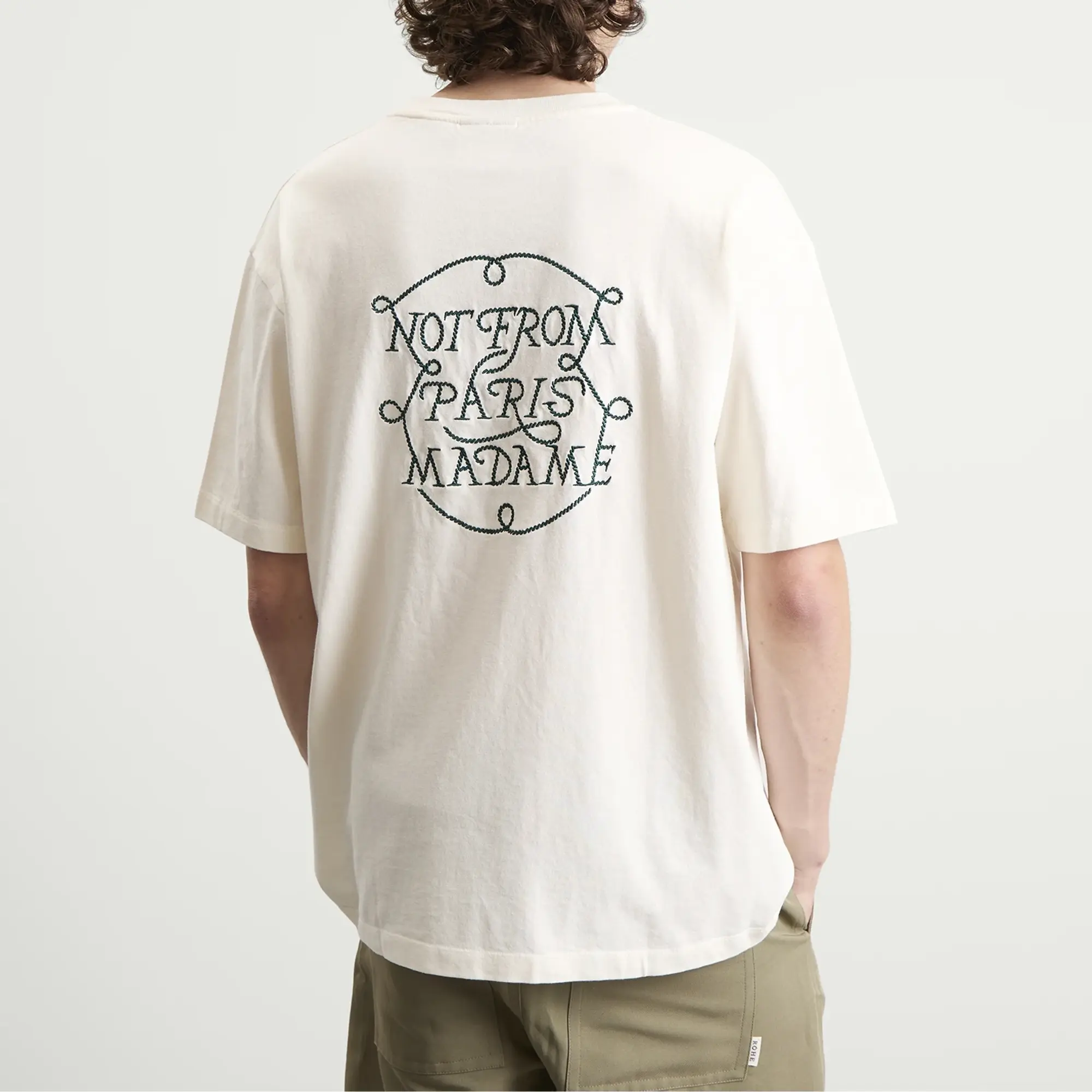 Drôle de Monsieur Men's Braided Slogan T-Shirt Off White