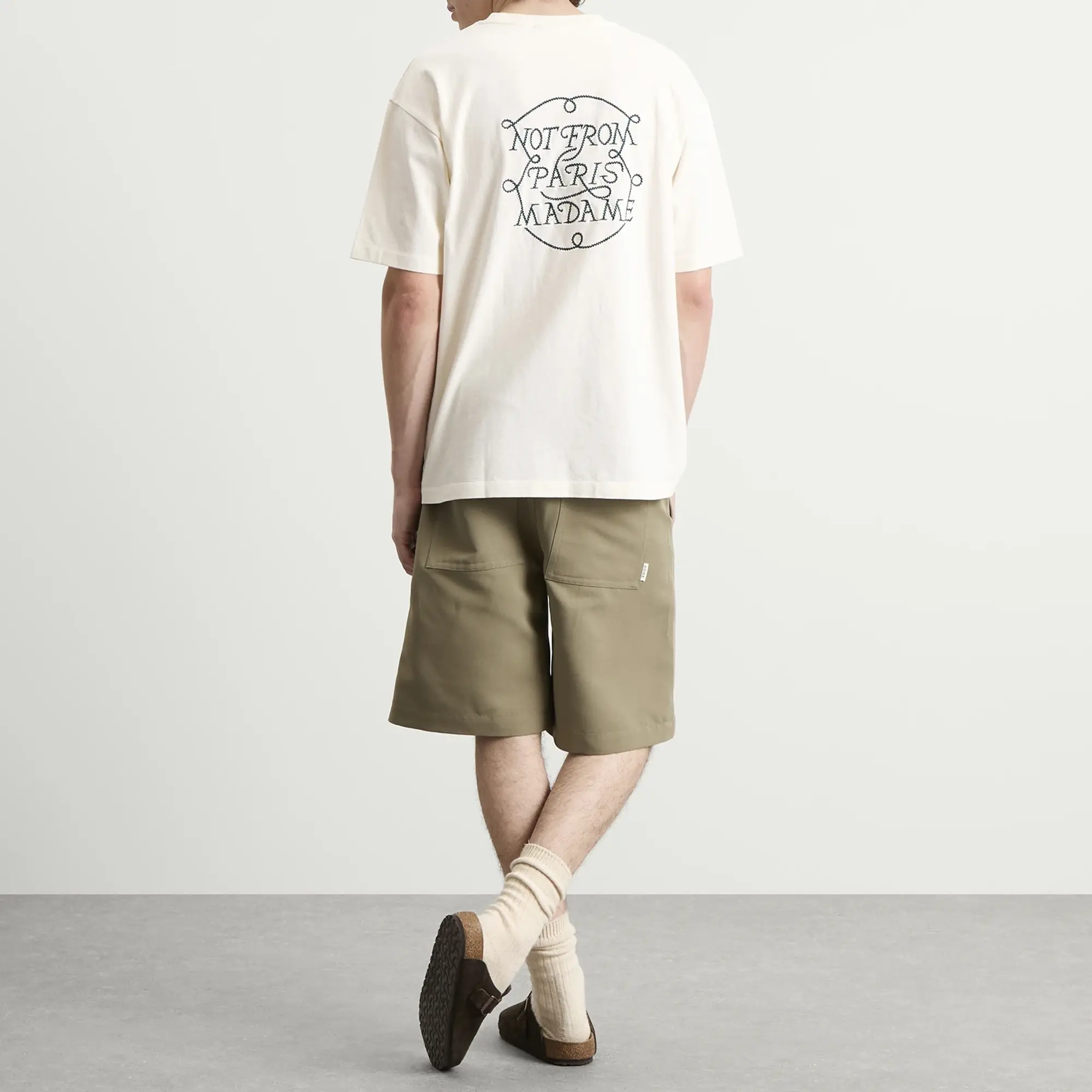 Drôle de Monsieur Men's Braided Slogan T-Shirt Off White