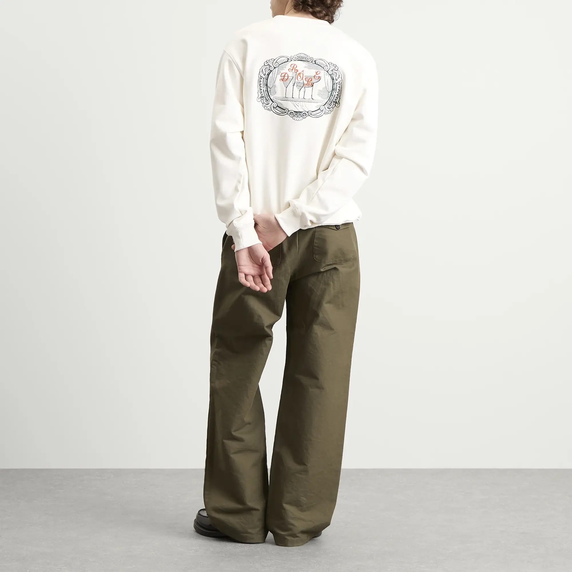 Drôle de Monsieur Men's Cocktail Tray Sweatshirt Off White