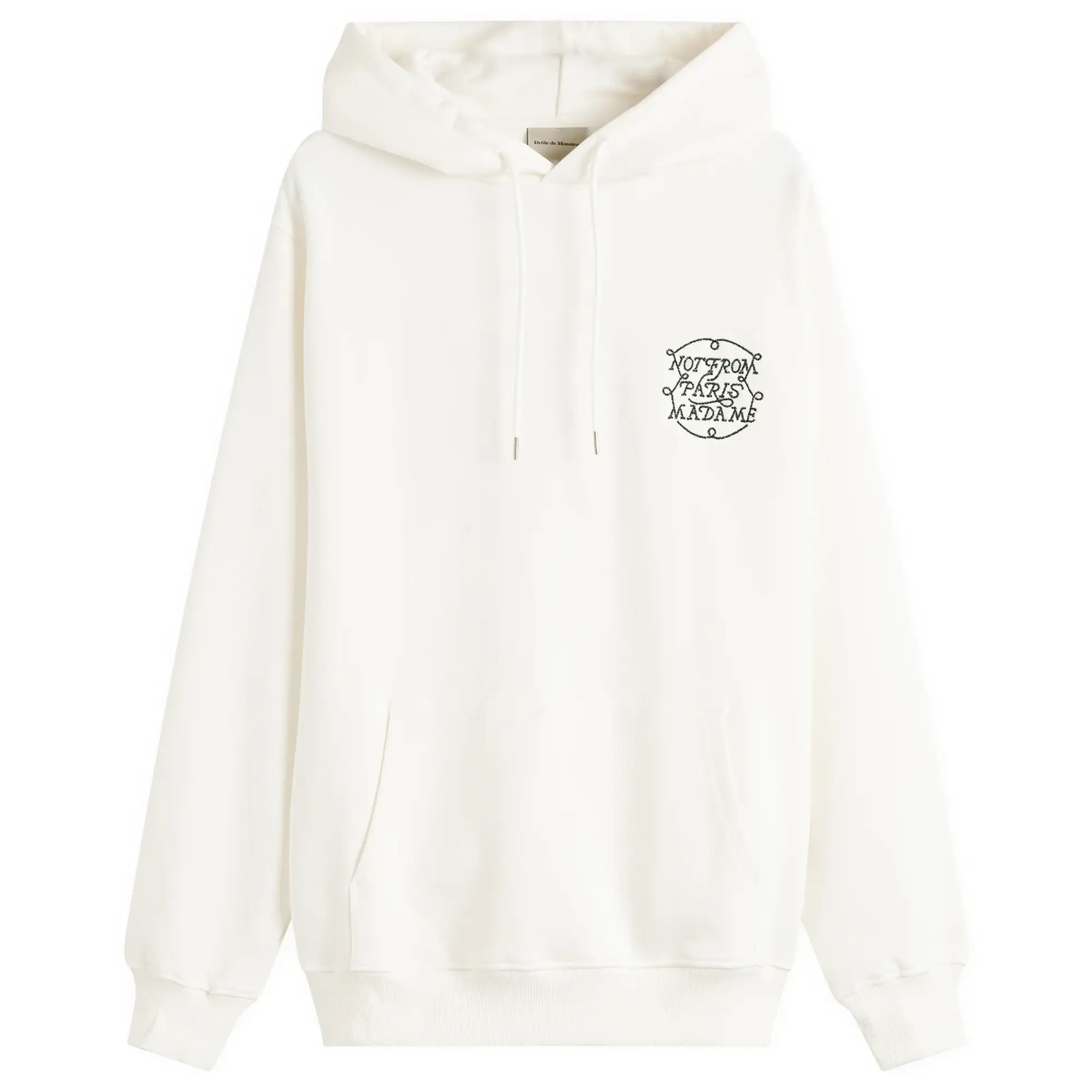 Drôle de Monsieur Men's Braided Slogan Hoodie Off White