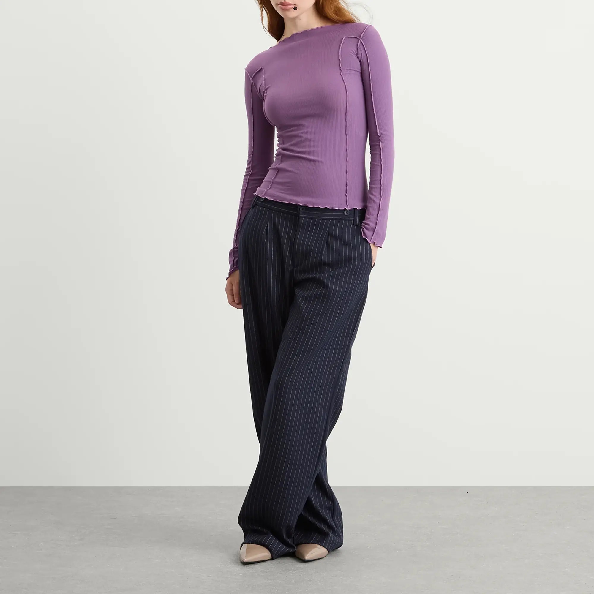 Baserange Women's Omato Long Sleeve T-Shirt Venet Purple
