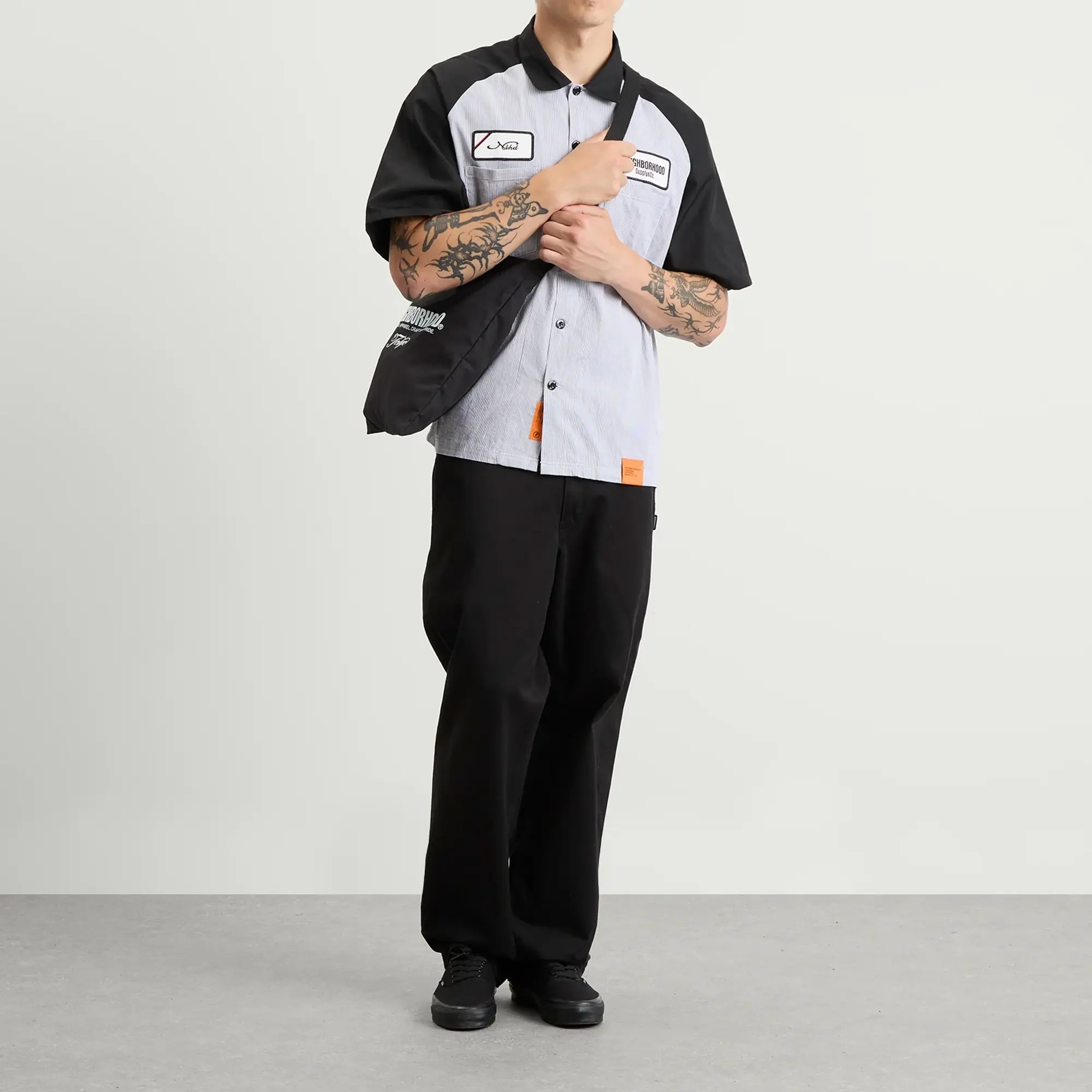 Neighborhood Men's Logo Shoulder Bag Black