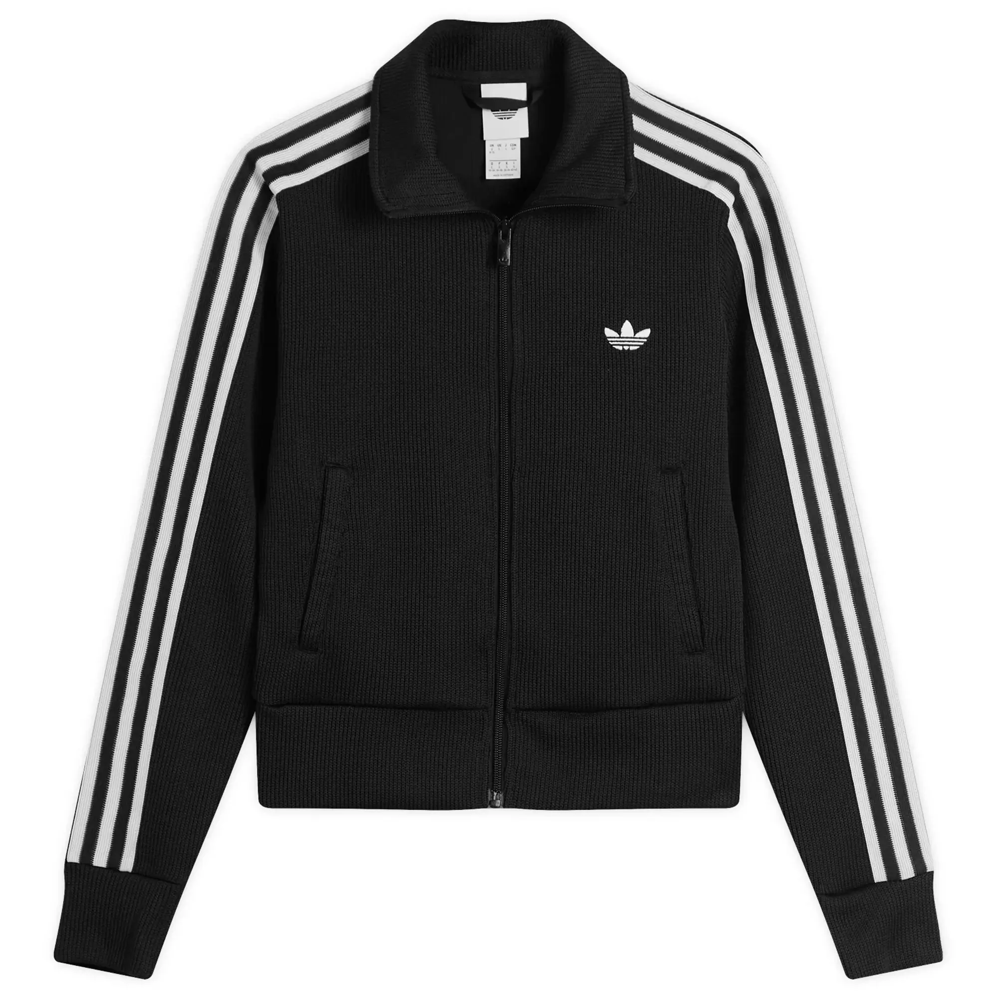 Adidas Women's Firebird Adicolor Knit Track Top Black/White