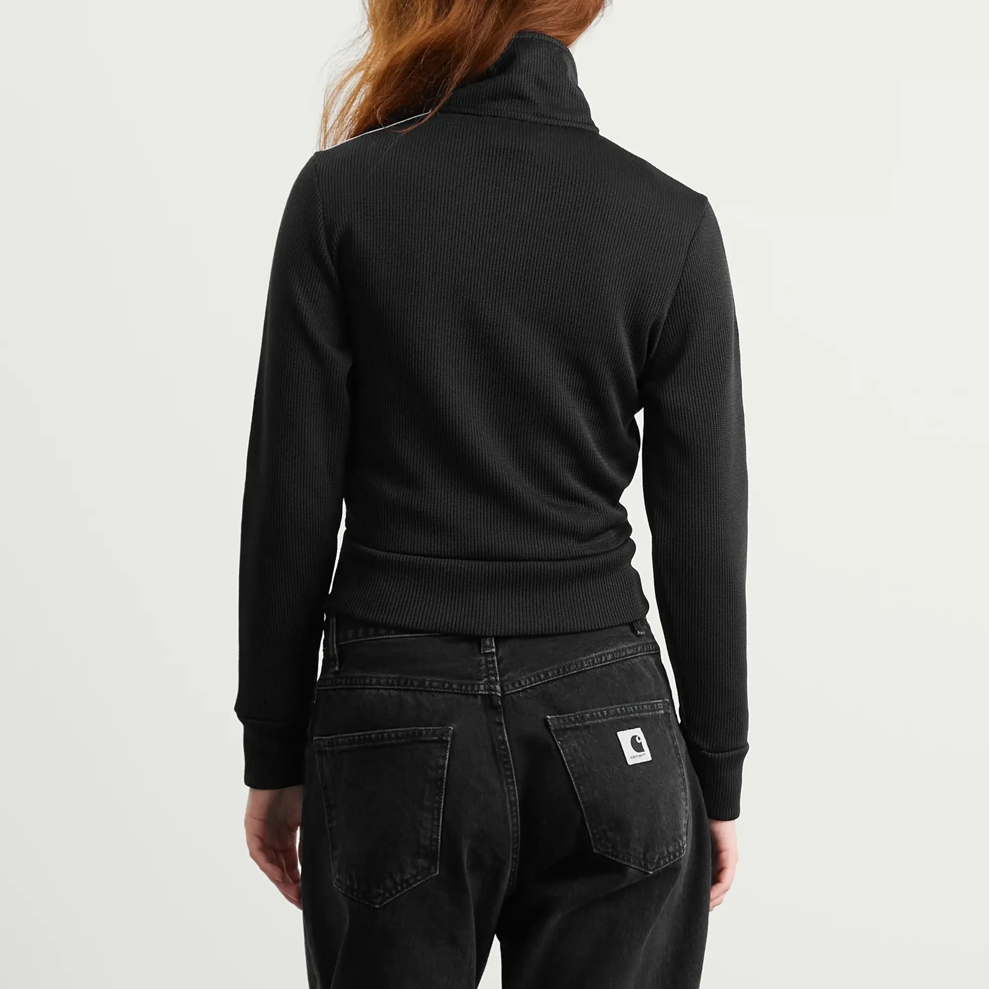 Adidas Women's Firebird Adicolor Knit Track Top Black/White