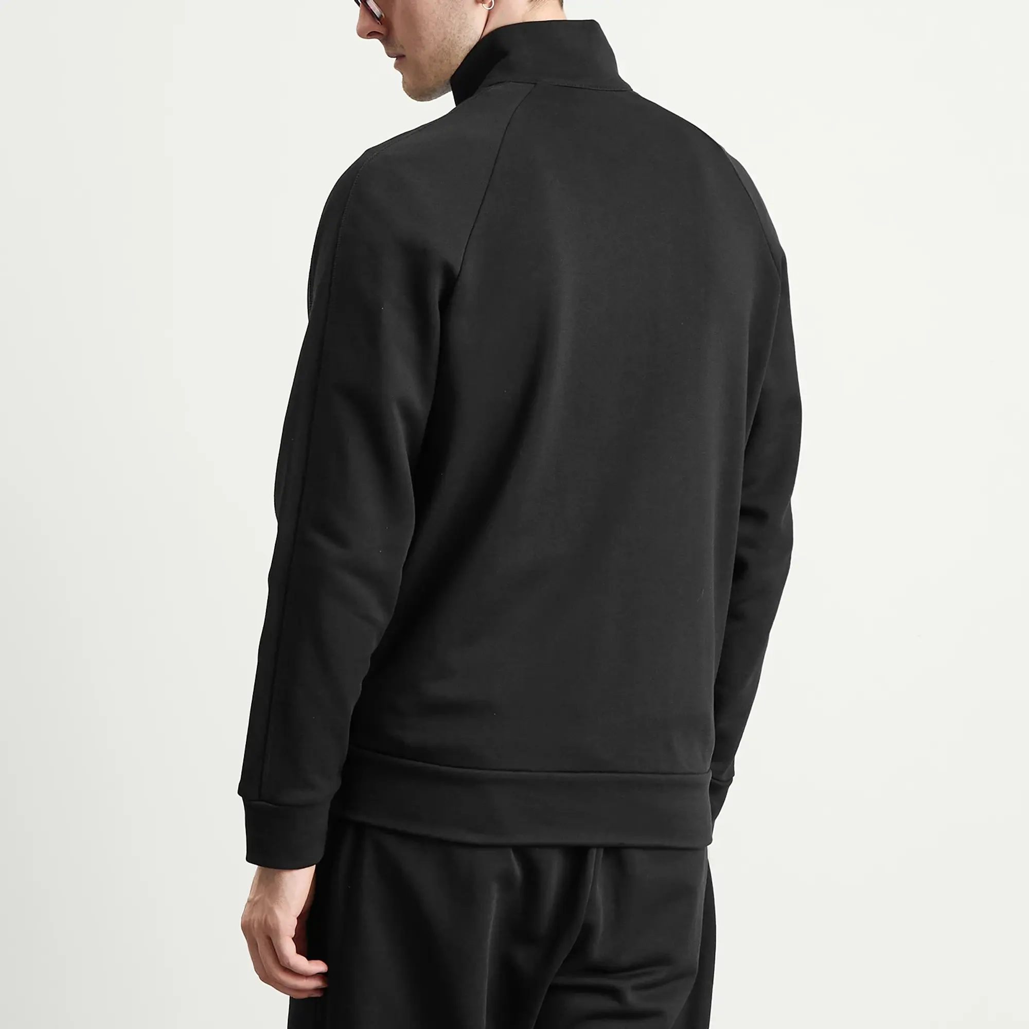 Moncler Men's Cotton Fleece Zip Up Jacket Black