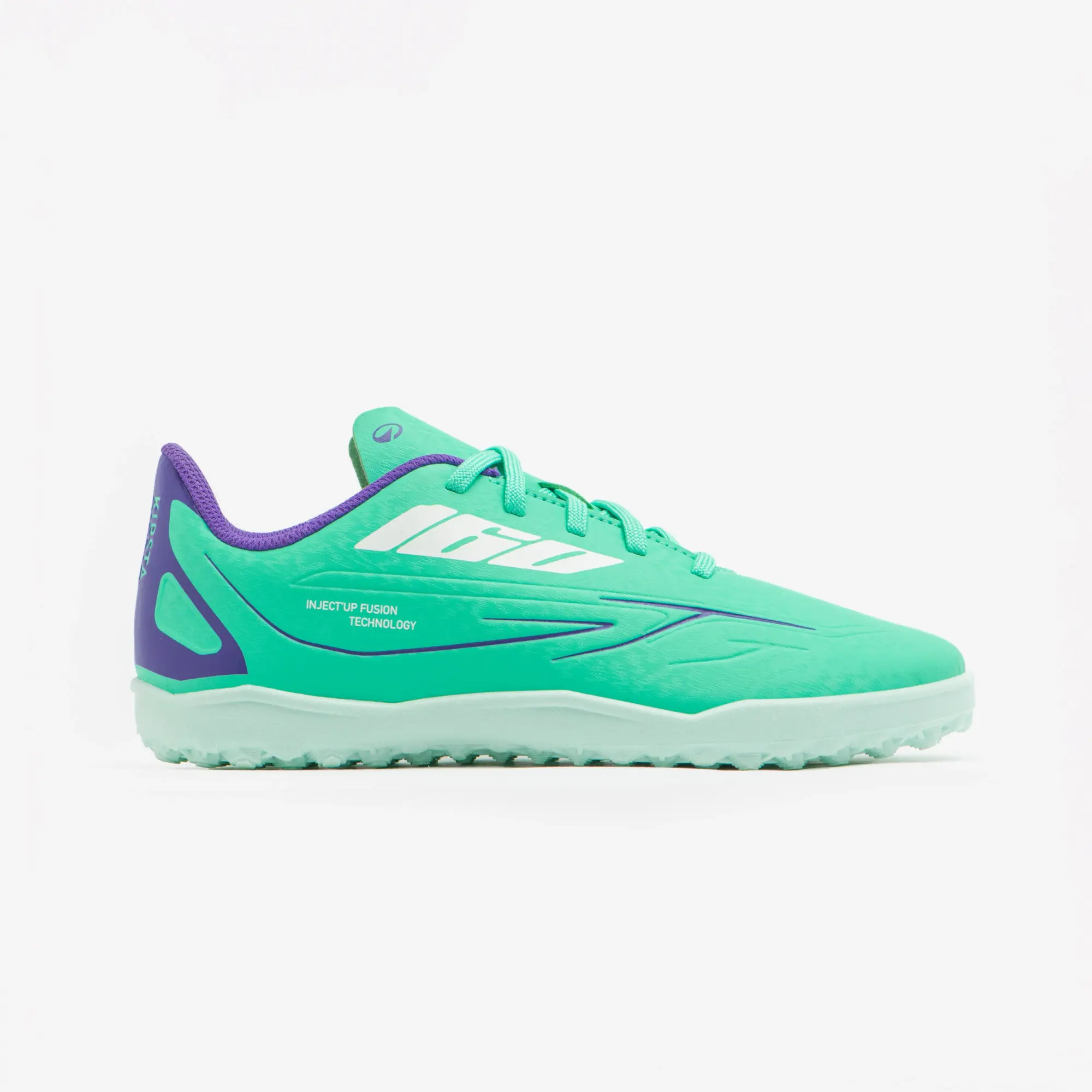 Kids' Lace-Up Football Boots 160 Tf Jr - Green/Navy