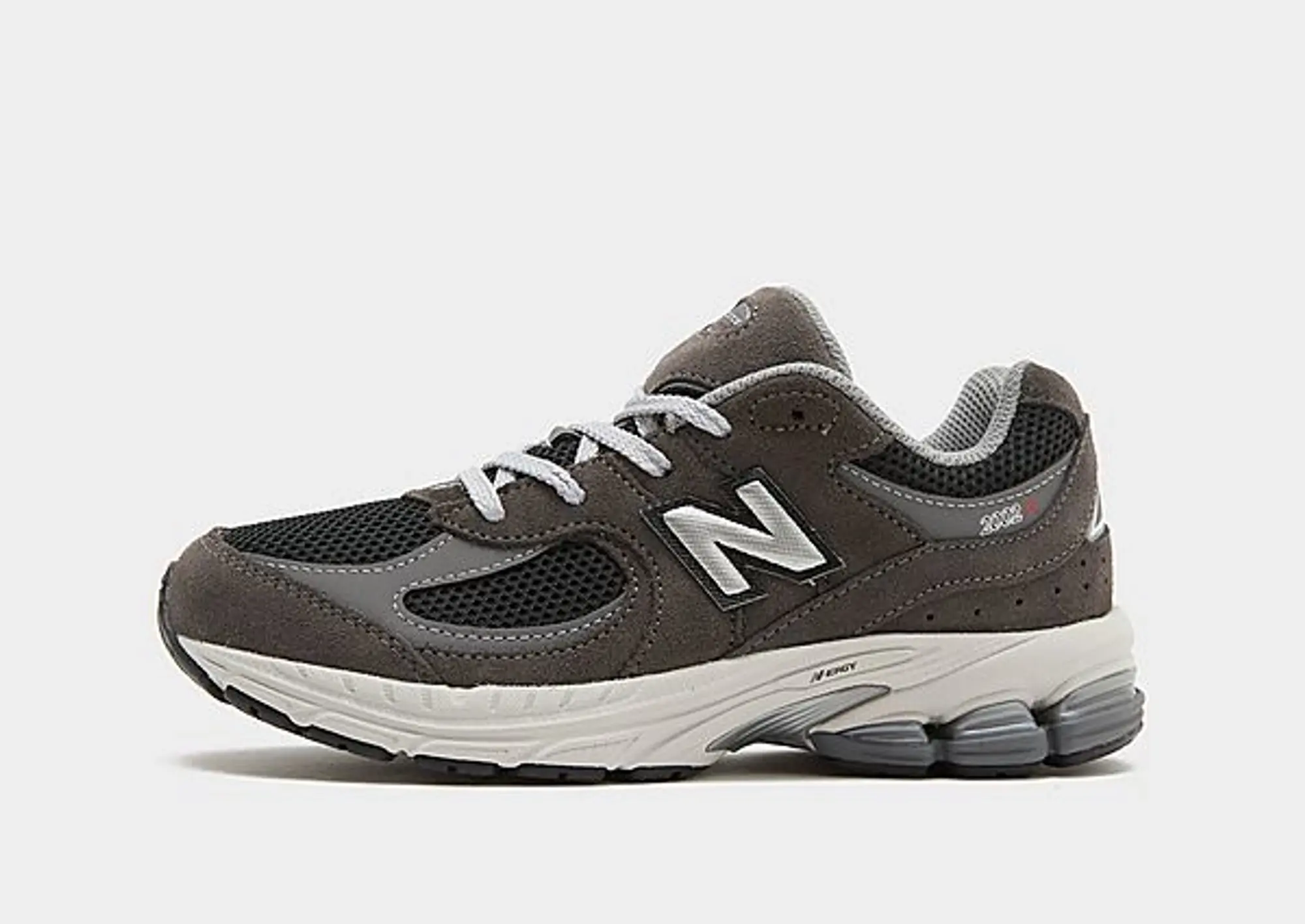 New Balance Kids' 2002 in Black/Grey Leather