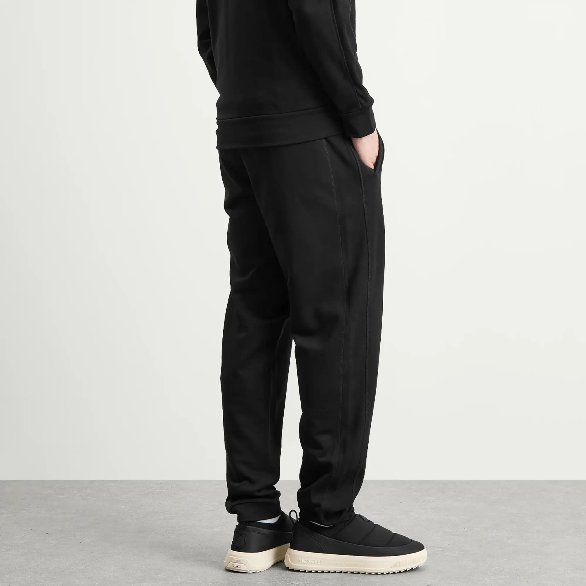 Moncler Men's Cotton Fleece Sweatpants Black