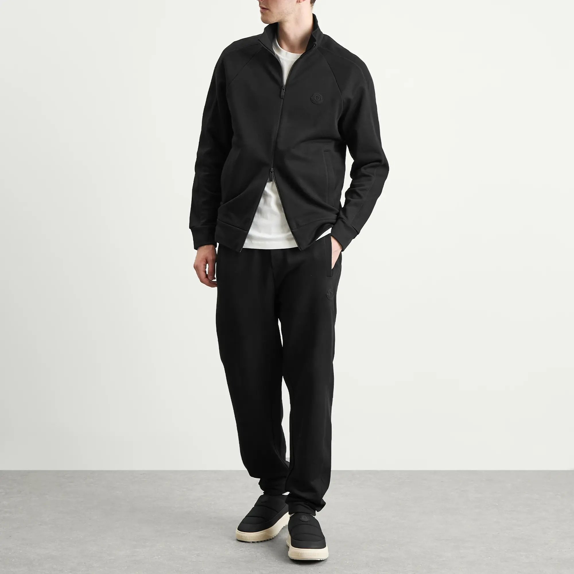 Moncler Men's Cotton Fleece Sweatpants Black
