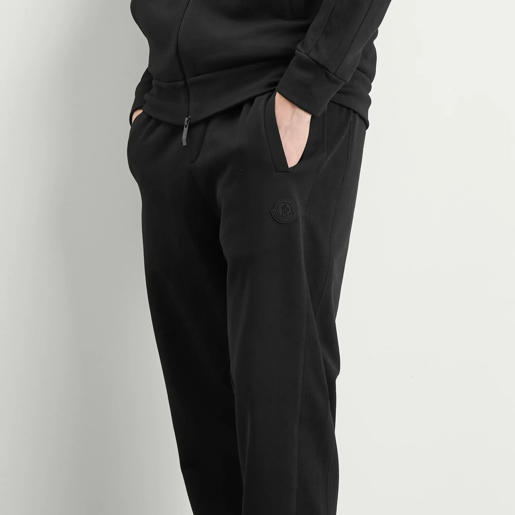 Moncler Men's Cotton Fleece Sweatpants Black