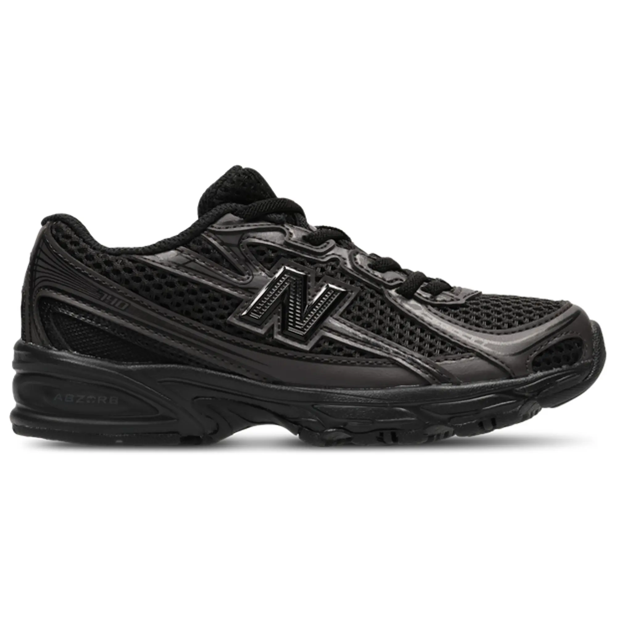 New Balance Kids' 740 BUNGEE LACE in Black Synthetic