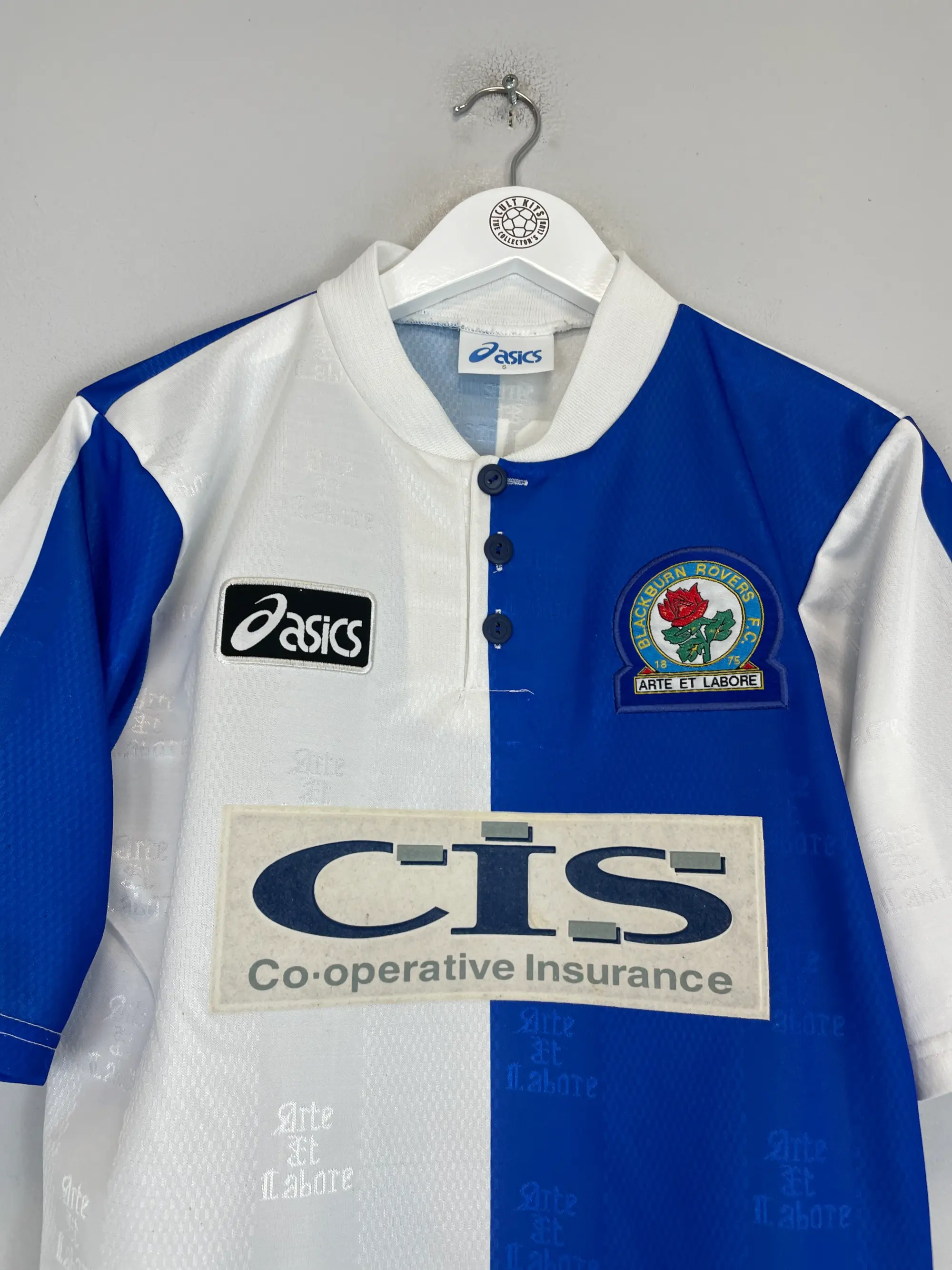 1996/98 BLACKBURN ROVERS SHERWOOD #4 HOME SHIRT (S) ASICS | Cult Kits