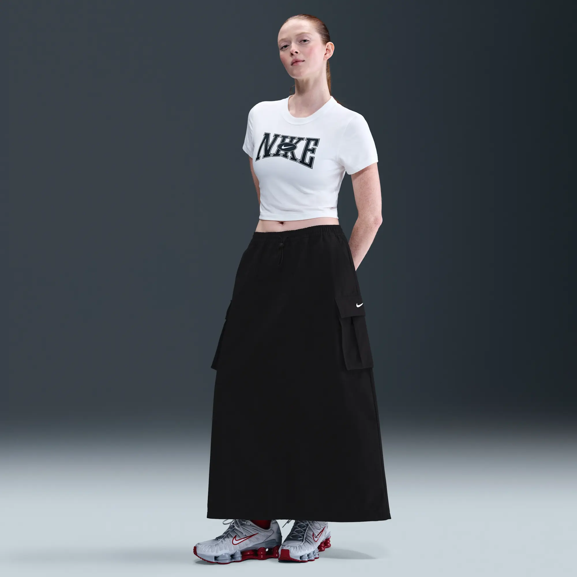 Nike Sportswear Women's Loose Cargo Skirt - Black - Cotton