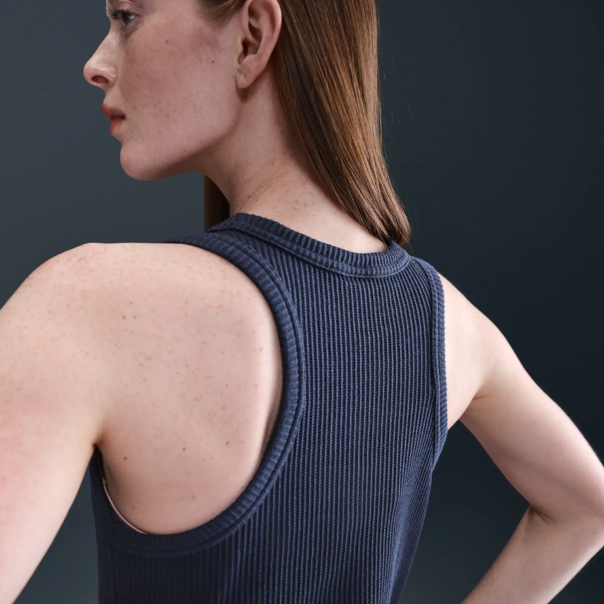 Nike Sportswear Chill Knit Women's Waffle Tank Top Dress - Blue - Cotton/Polyester
