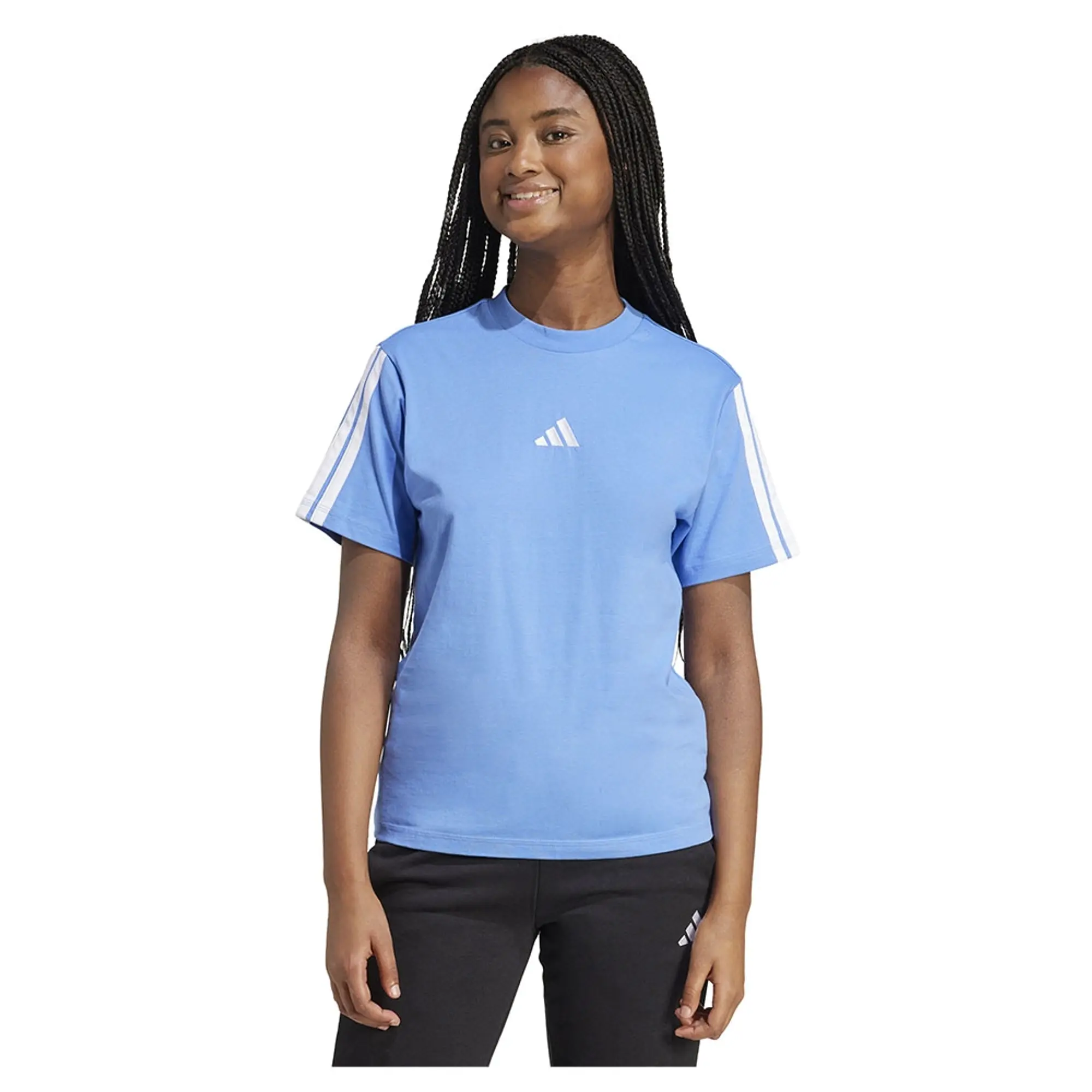 Adidas Essentials 3 Stripes Cotton Short Sleeve T-shirt