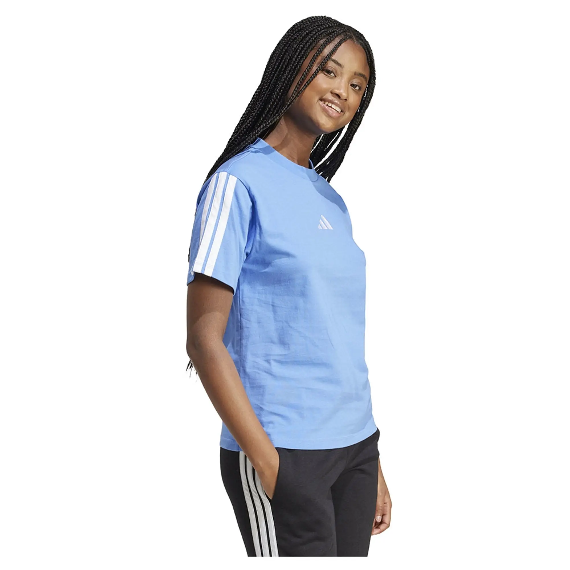 Adidas Essentials 3 Stripes Cotton Short Sleeve T-shirt