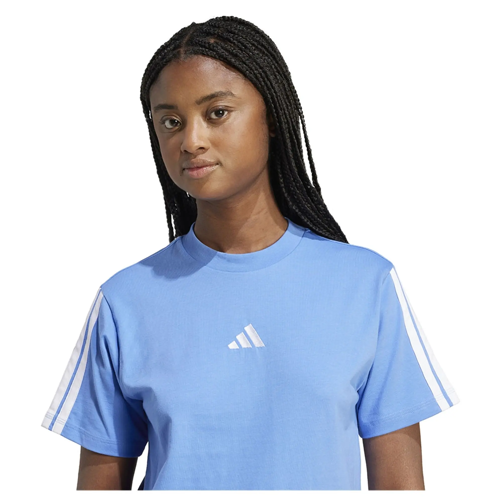 Adidas Essentials 3 Stripes Cotton Short Sleeve T-shirt