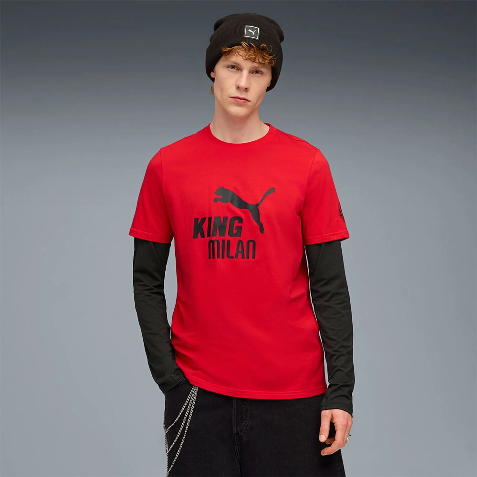 Puma Ac Milan King Logo Short Sleeve T-shirt