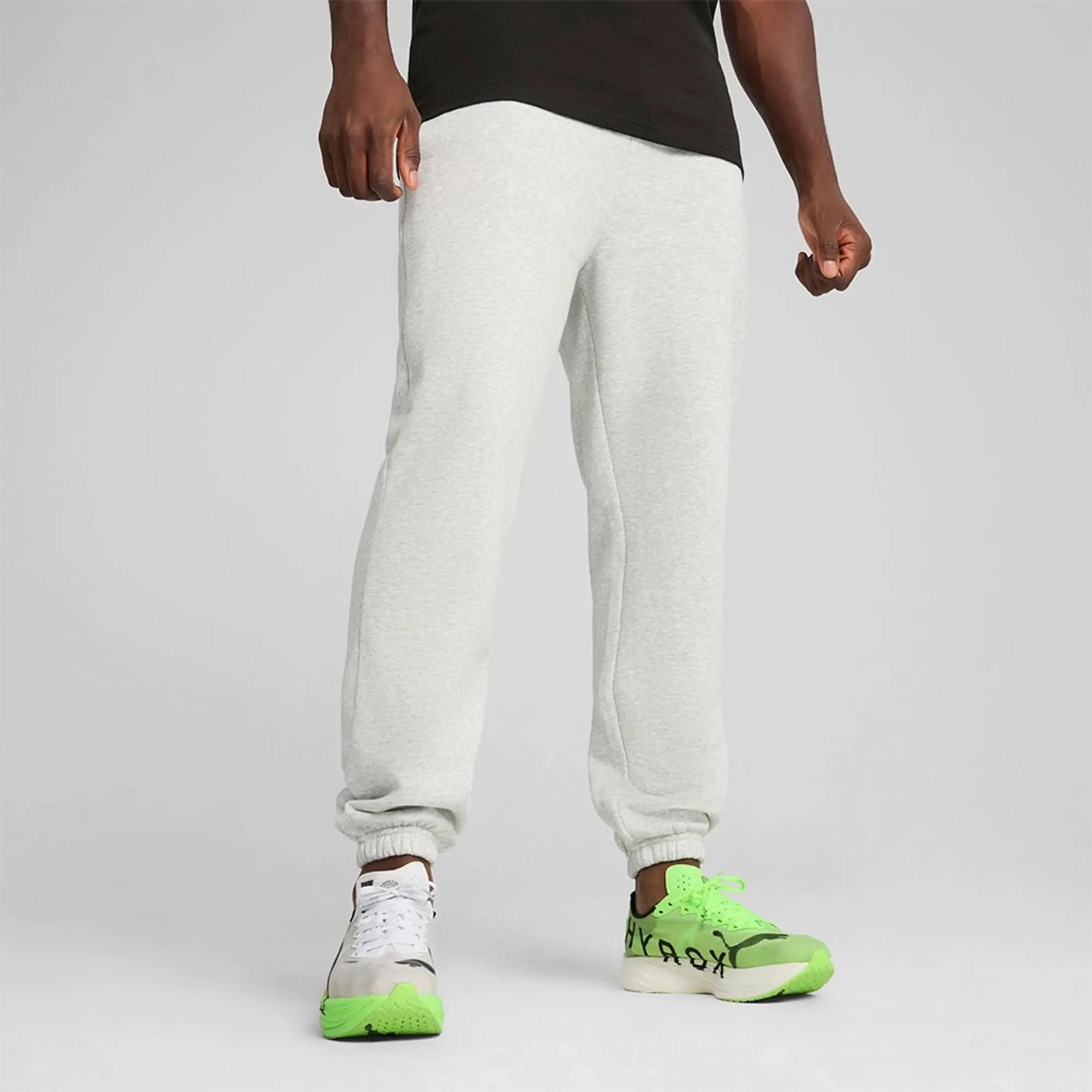 PUMA x HYROX Fleece Sweatpants Men, Light Grey Heather