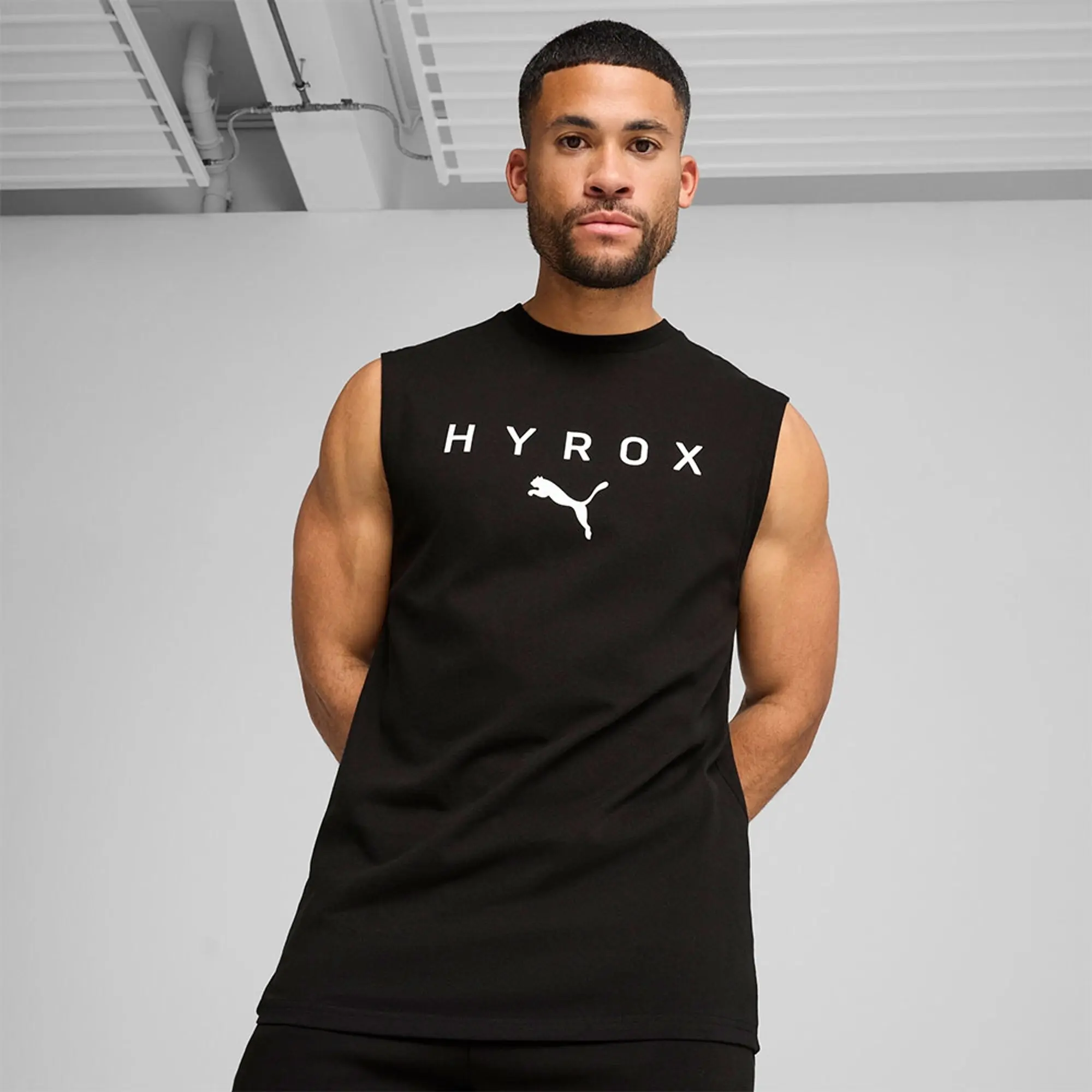 PUMA x HYROX Cut-Off Tank Men, Black