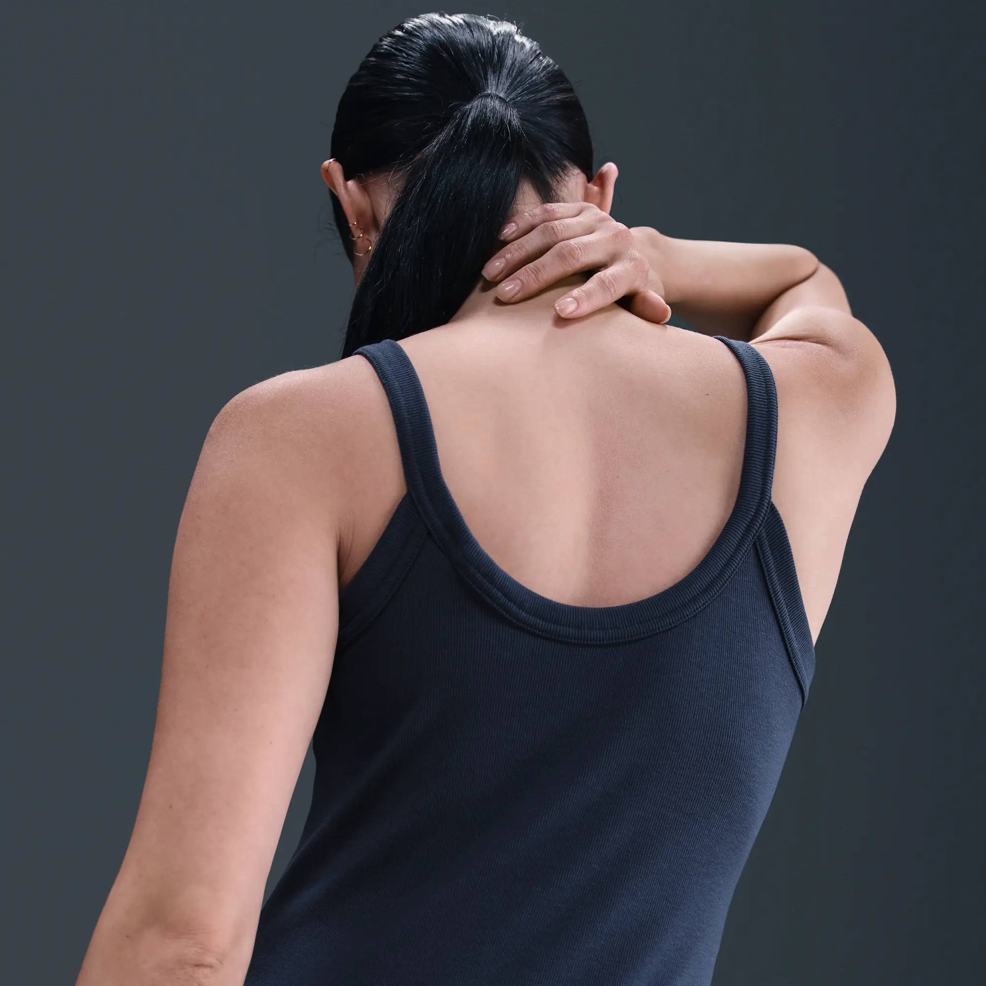 Nike Sportswear Chill Knit Women's Tight Mini-Rib Tank Top Dress - Blue - Polyester/Lyocell/Elastane