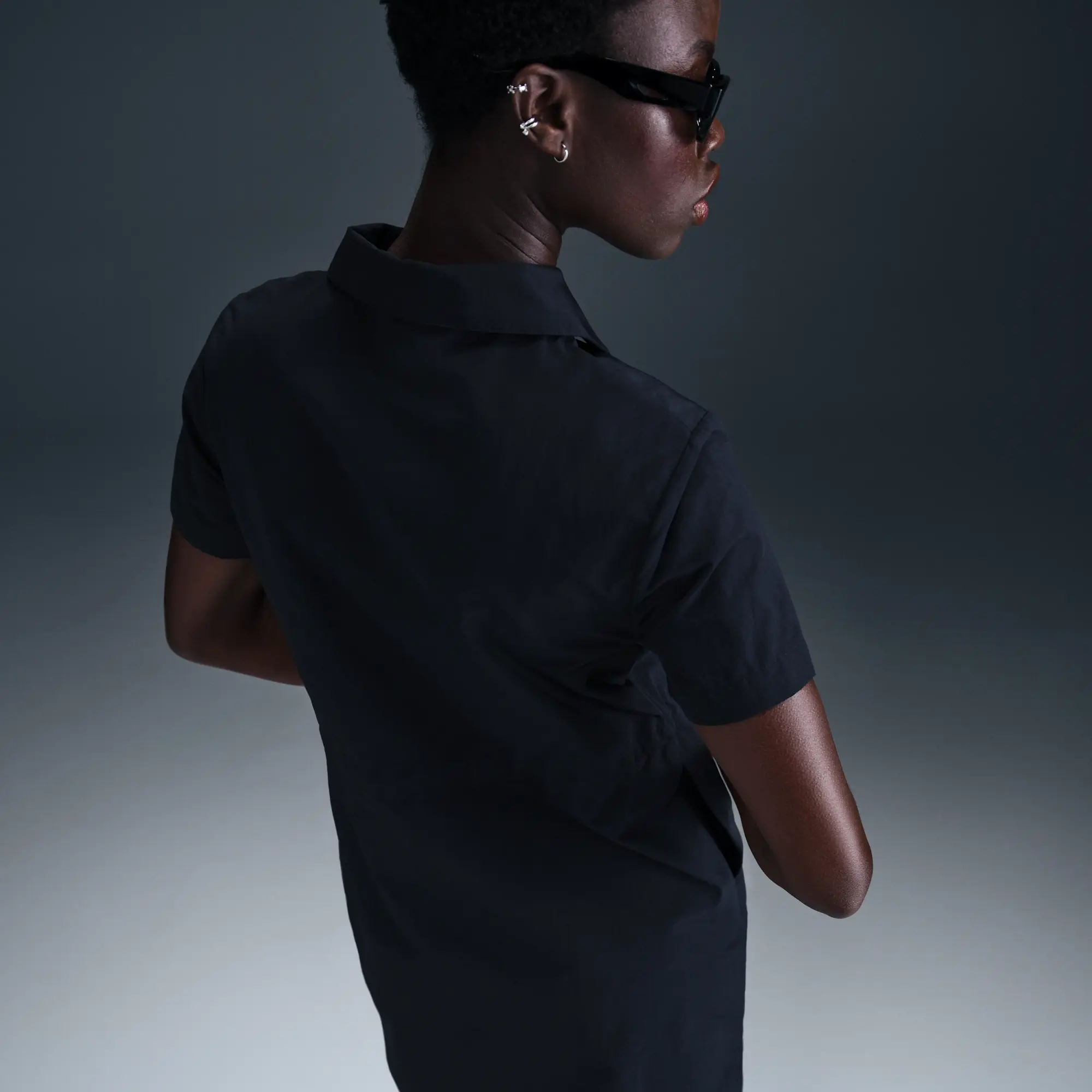 Nike Sportswear Everything Wovens Women's Short-Sleeve Mini Dress - Black - Nylon