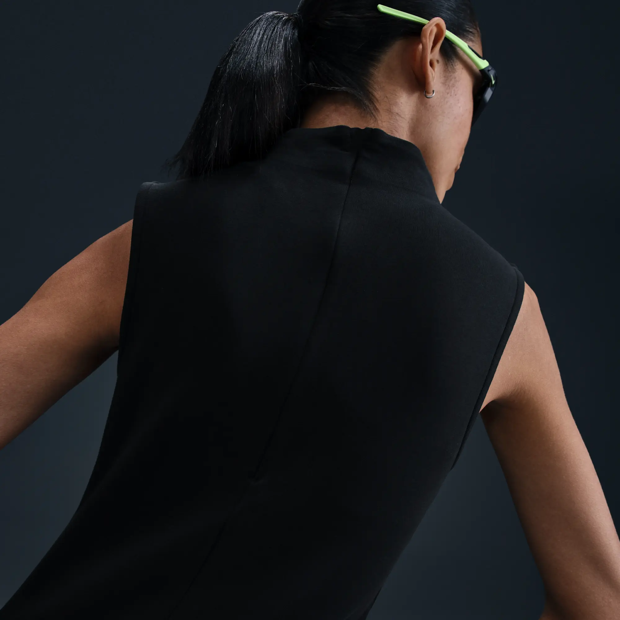 Nike Sportswear Tech Fleece Women's Slim Maxi Tank Top Dress - Black - Cotton/Polyester/Elastane