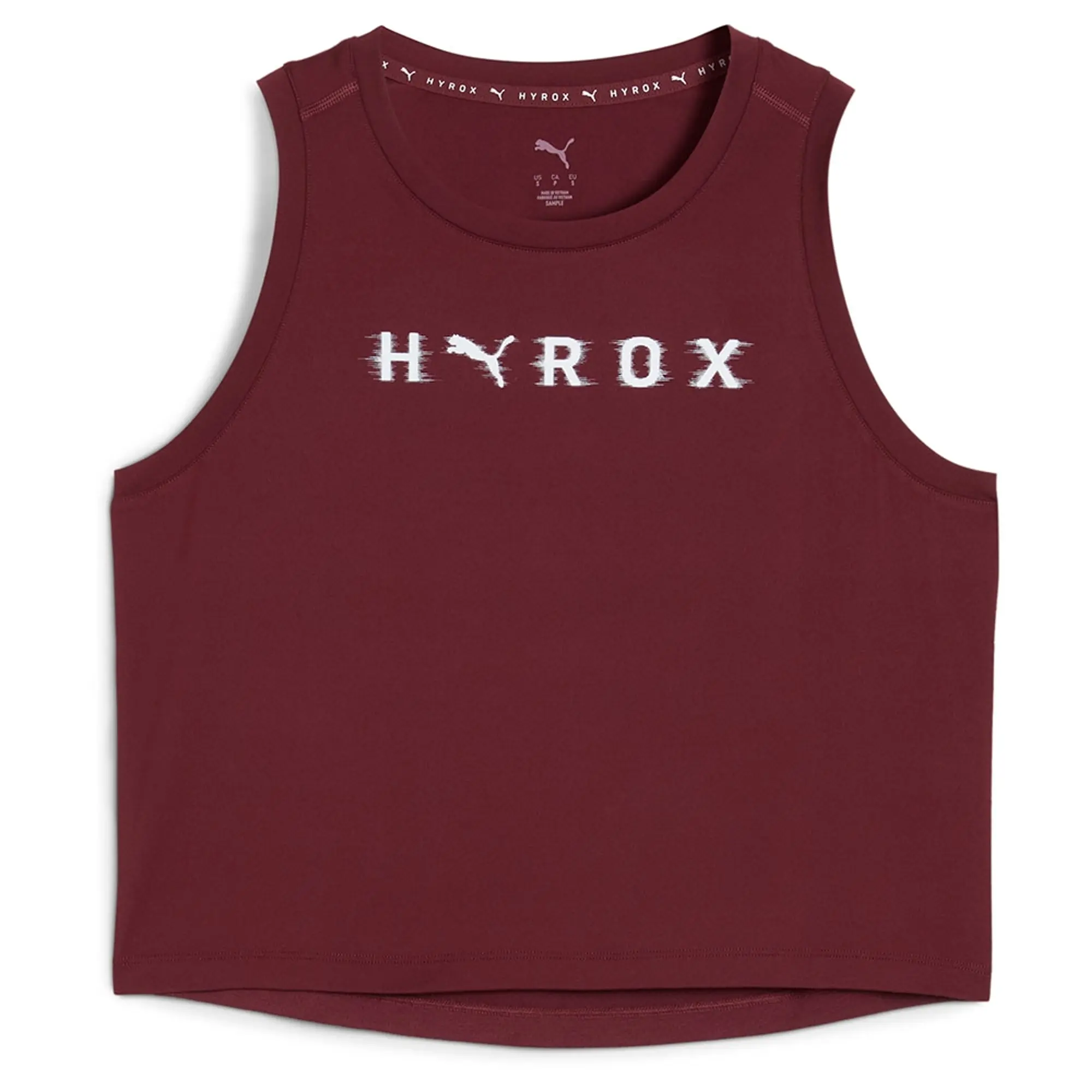 PUMA x HYROX Cloudspun Thermoadapt Crop Tank Women, Ruby Shimmer