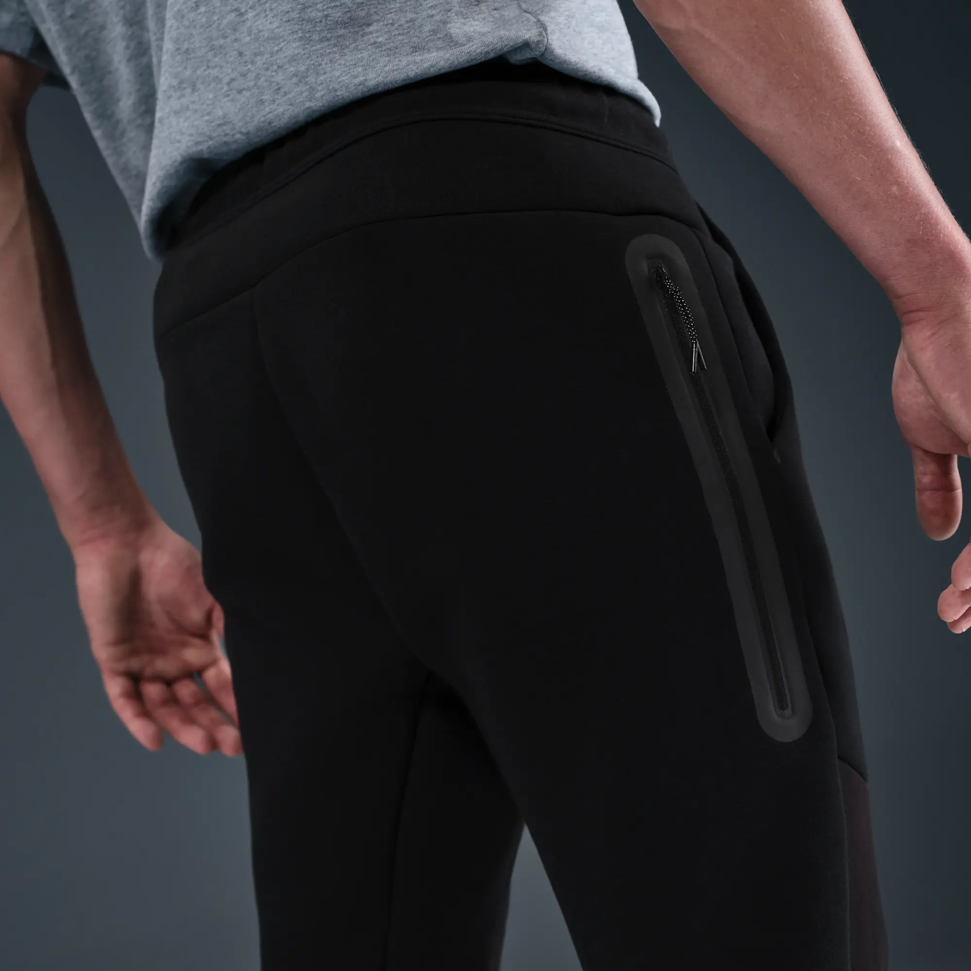 Nike Tech Men's Fleece Joggers - Black - Sustainable Materials