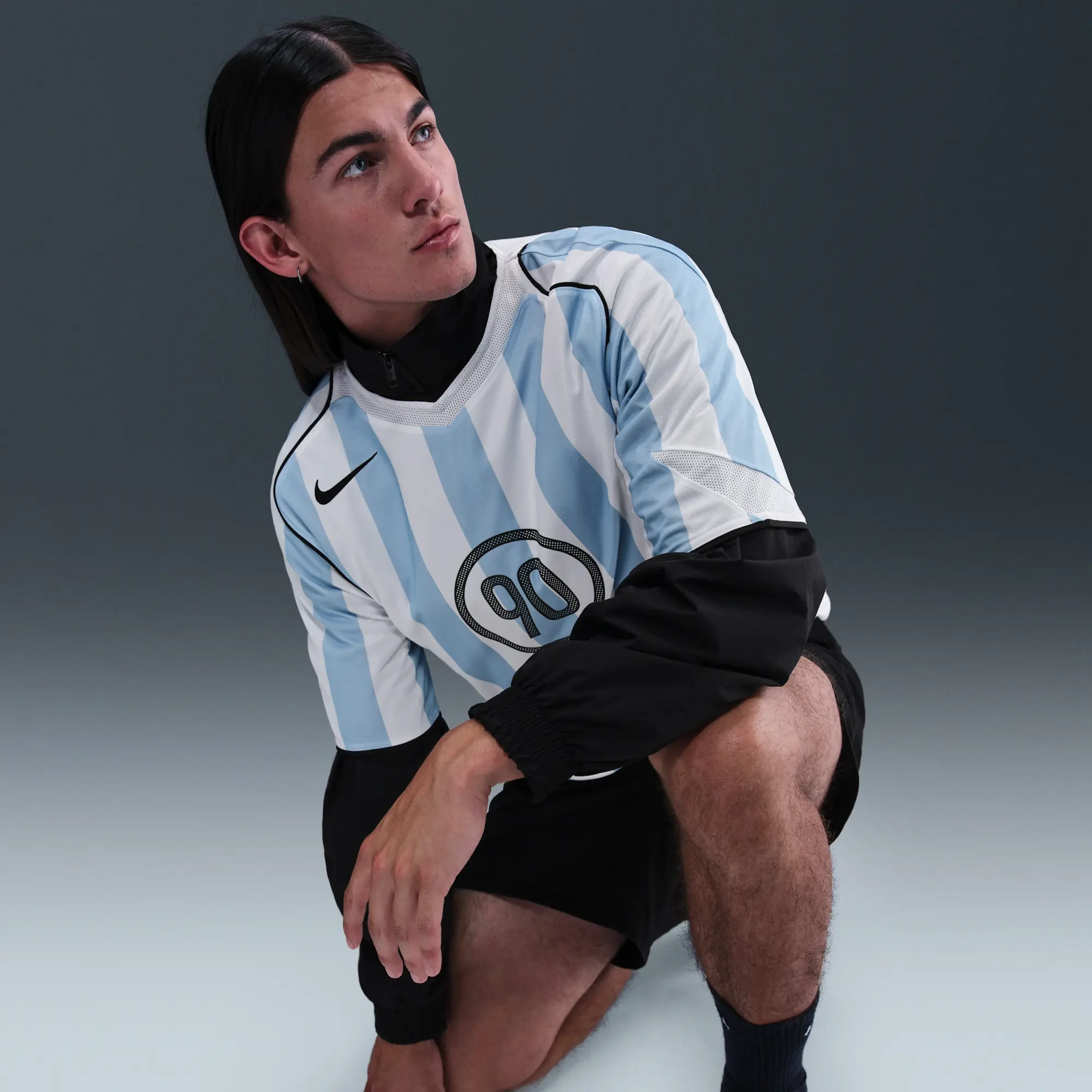 Nike Total 90 Men's Dri-FIT Soccer Jersey - Blue - Sustainable Materials