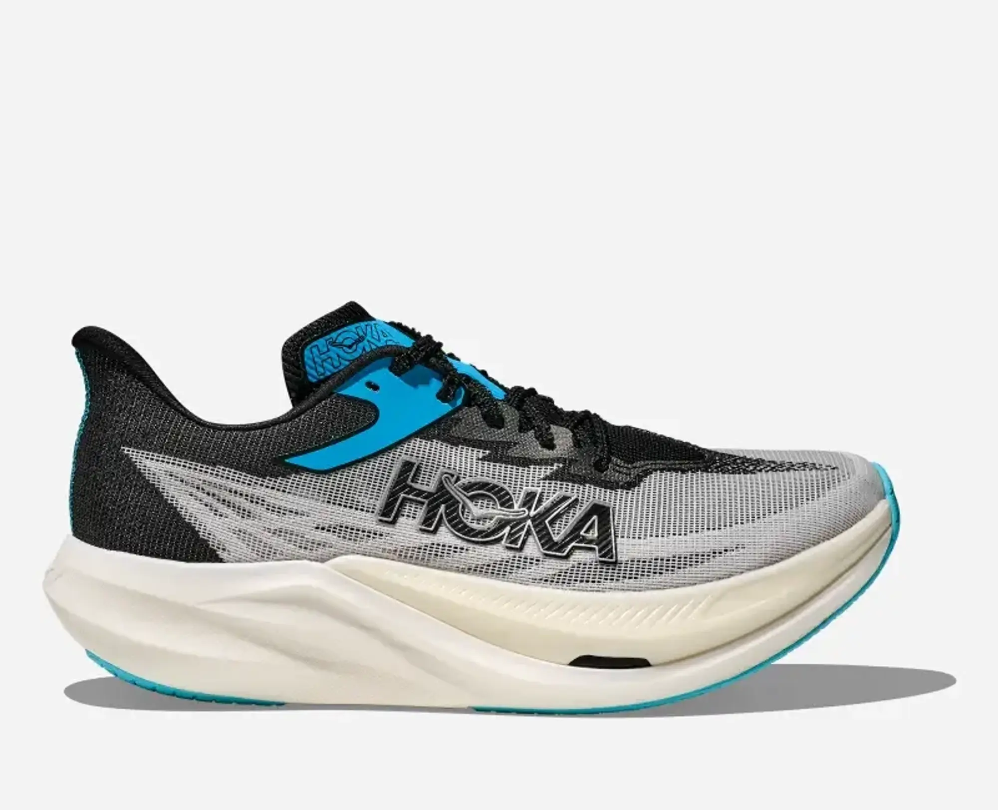 Hoka Rocket X 3 Race Shoes In White/Black