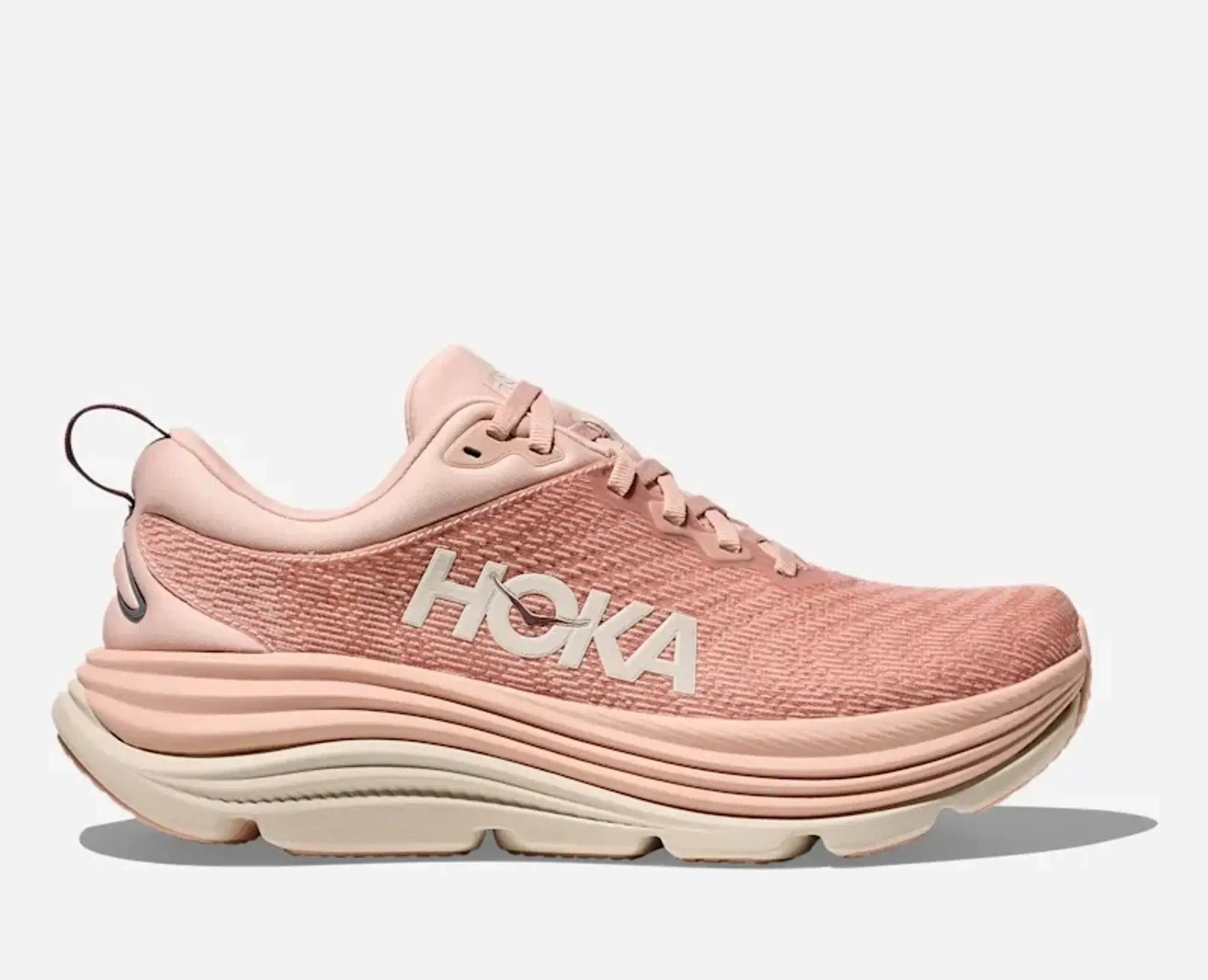 Hoka Women's Gaviota 5 Road Running Shoes In Rose Latte/Rose Cream