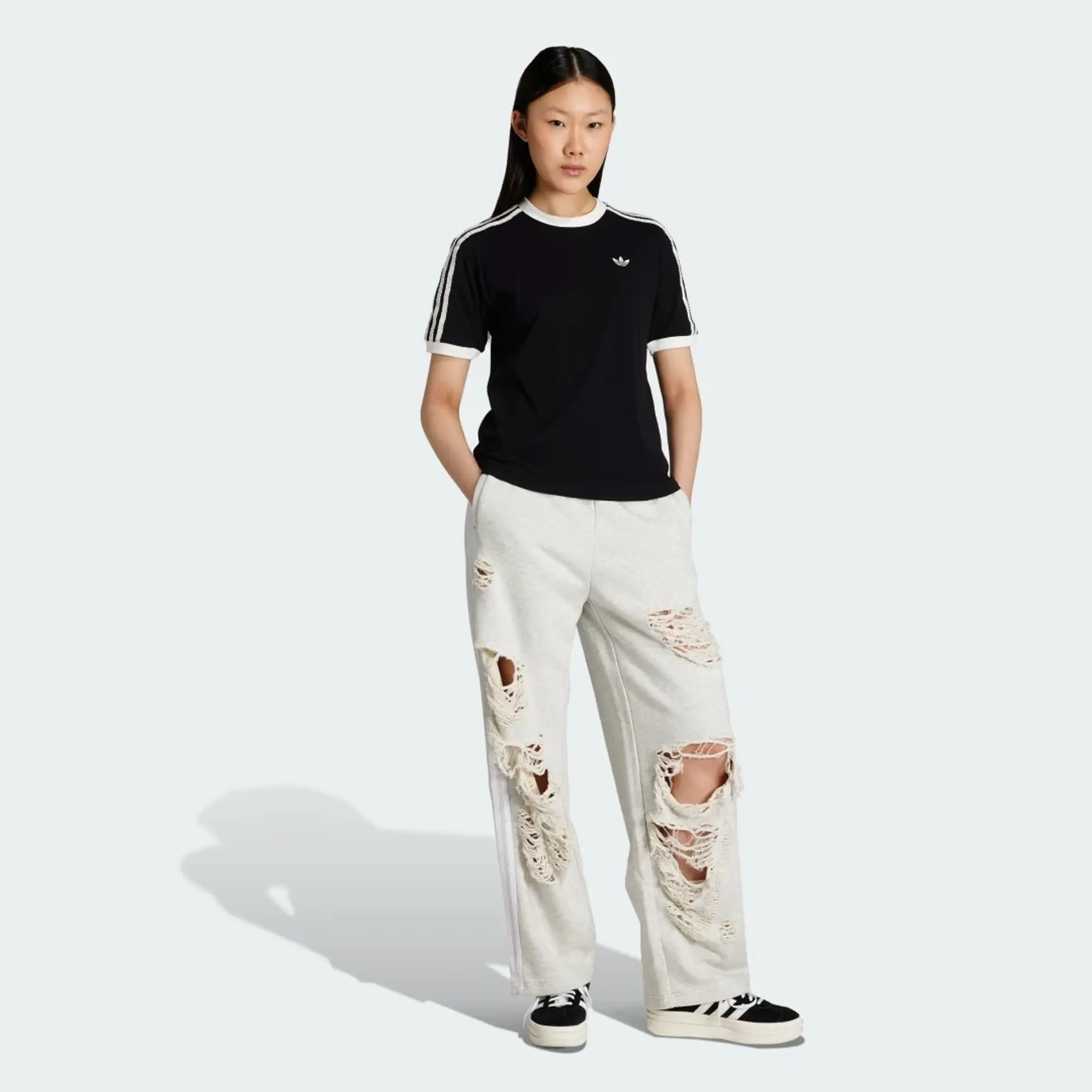 adidas adidas Originals Ruffle 3-Stripes T-Shirt