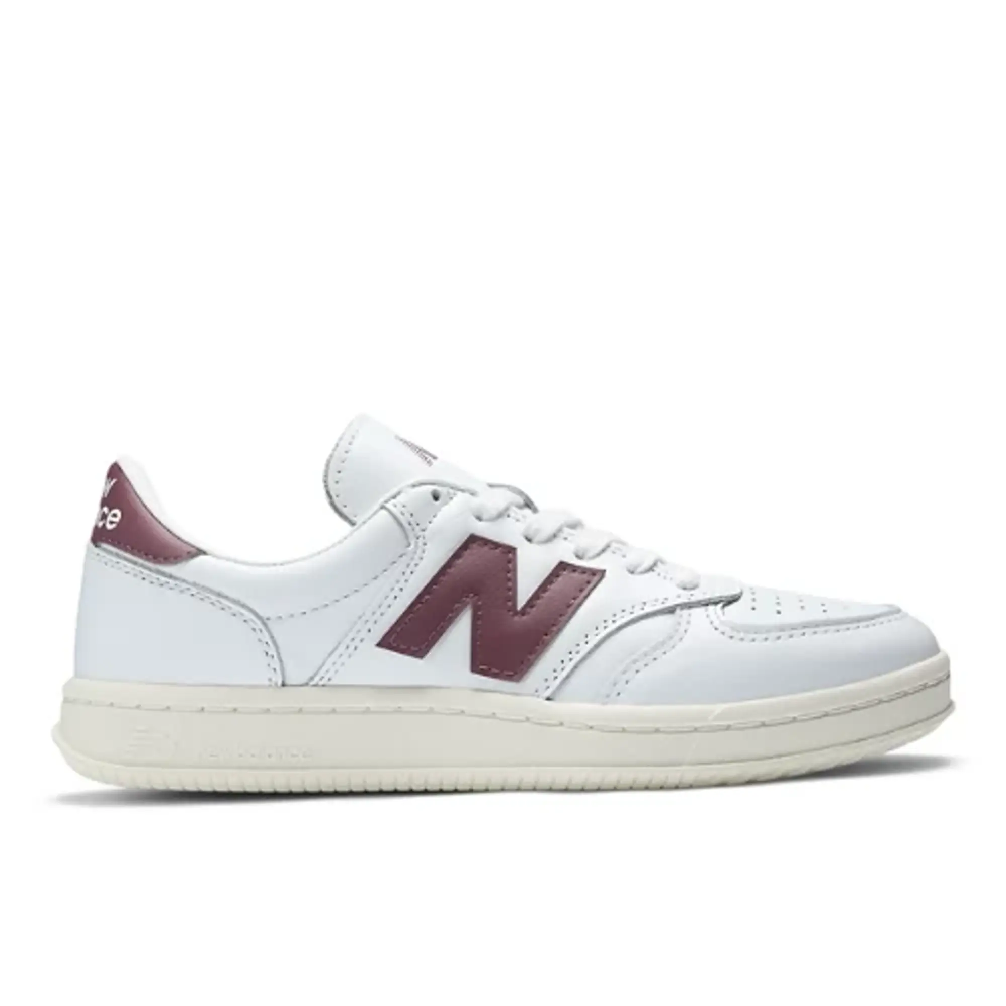 New Balance Men's T500 in White/Red Leather