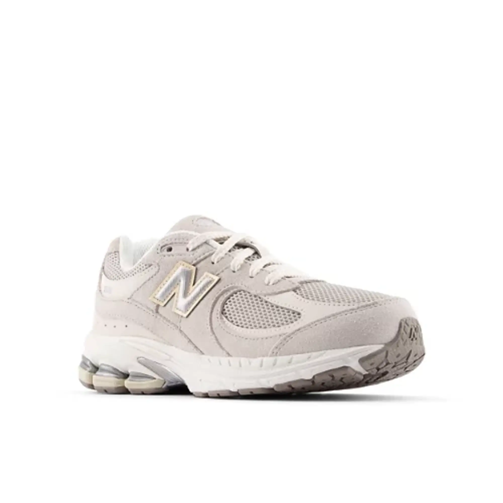 New Balance Kids' 2002 in Grey/Beige Leather