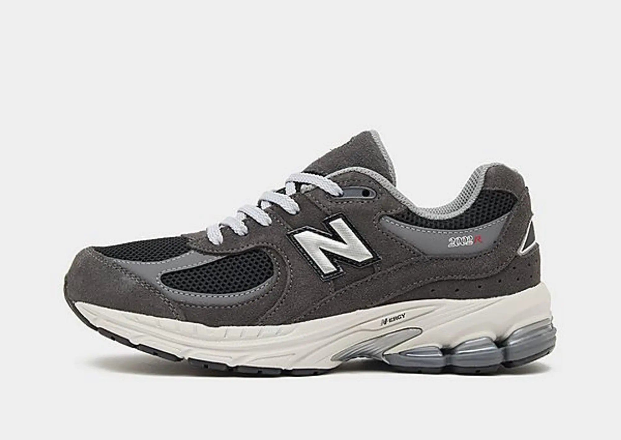 New Balance Kids' 2002 in Black/Grey Leather