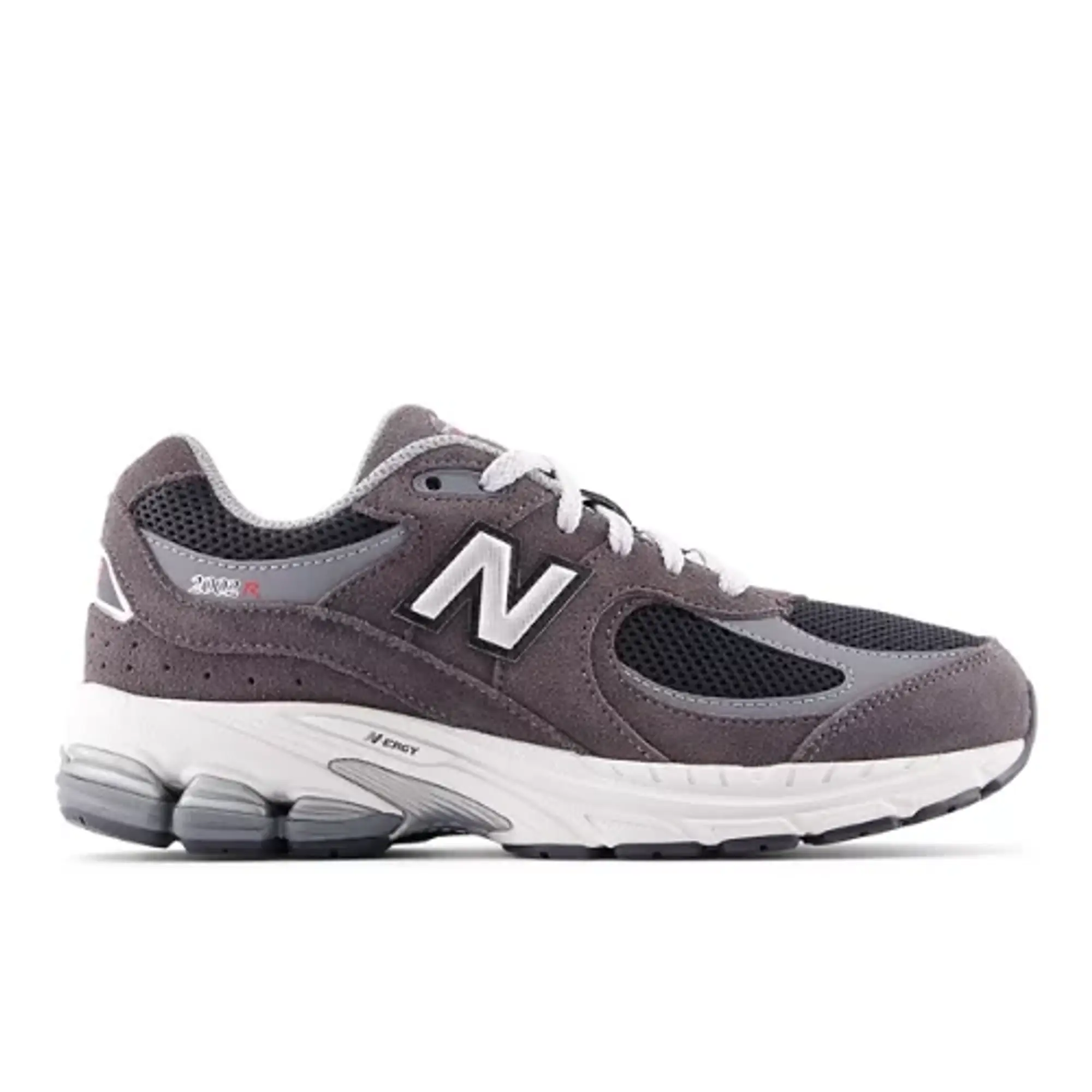 New Balance Kids' 2002 in Black/Grey Leather
