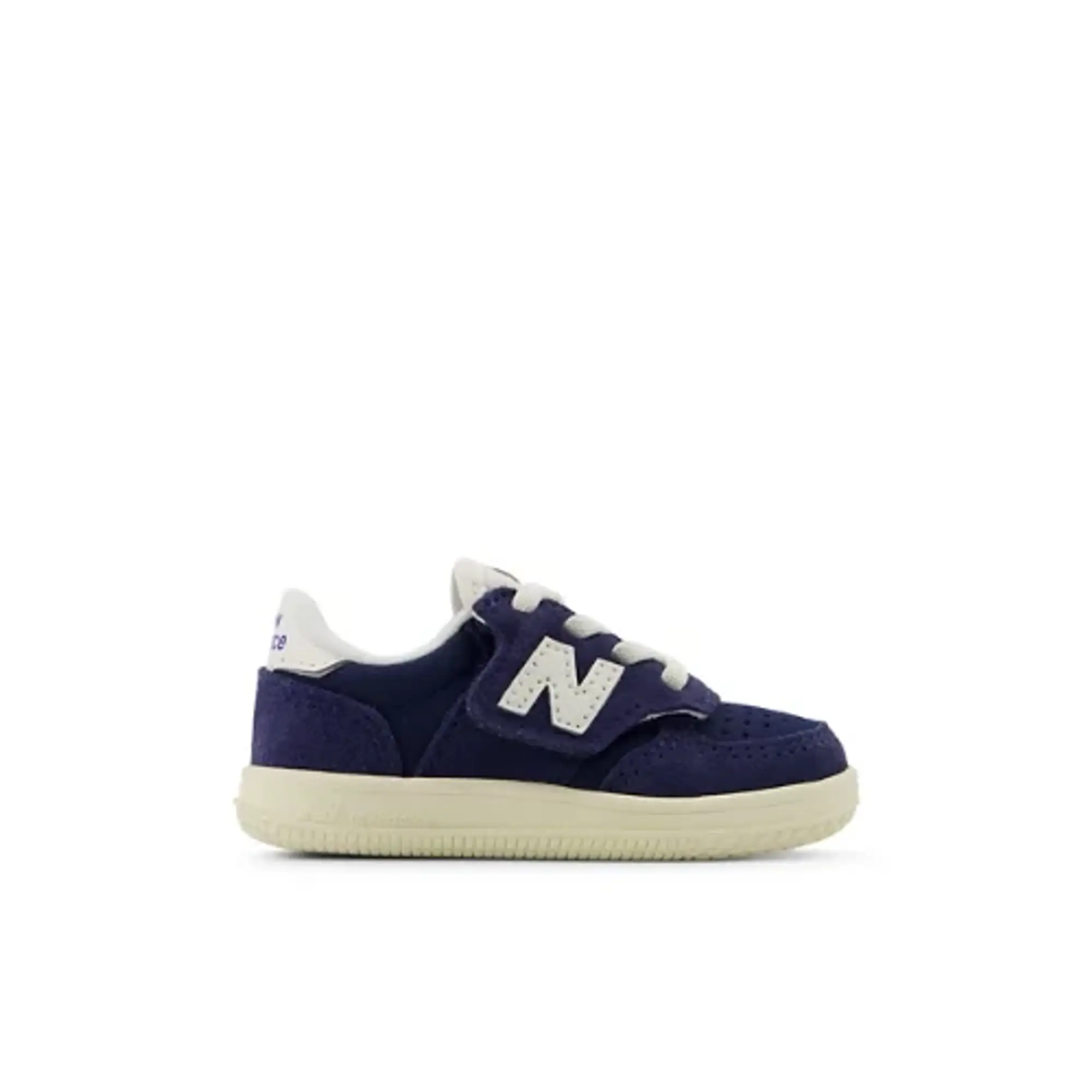 New Balance Infants' T500 in White/Blue Synthetic