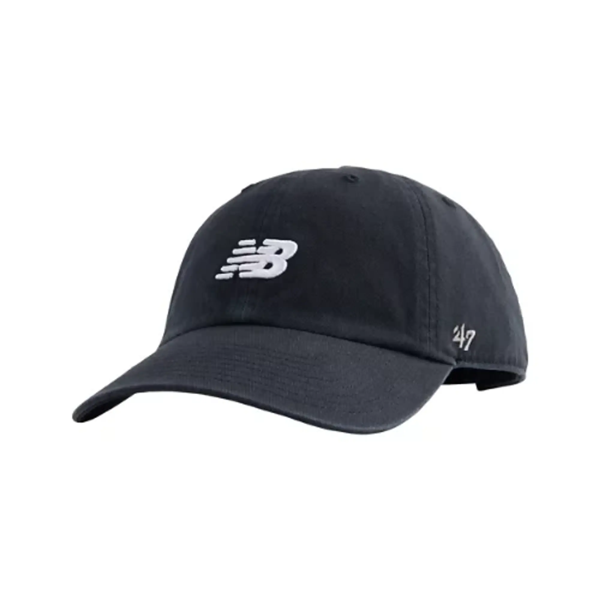 New Balance Unisex '47 Clean Up Hat in Black Cotton Twill