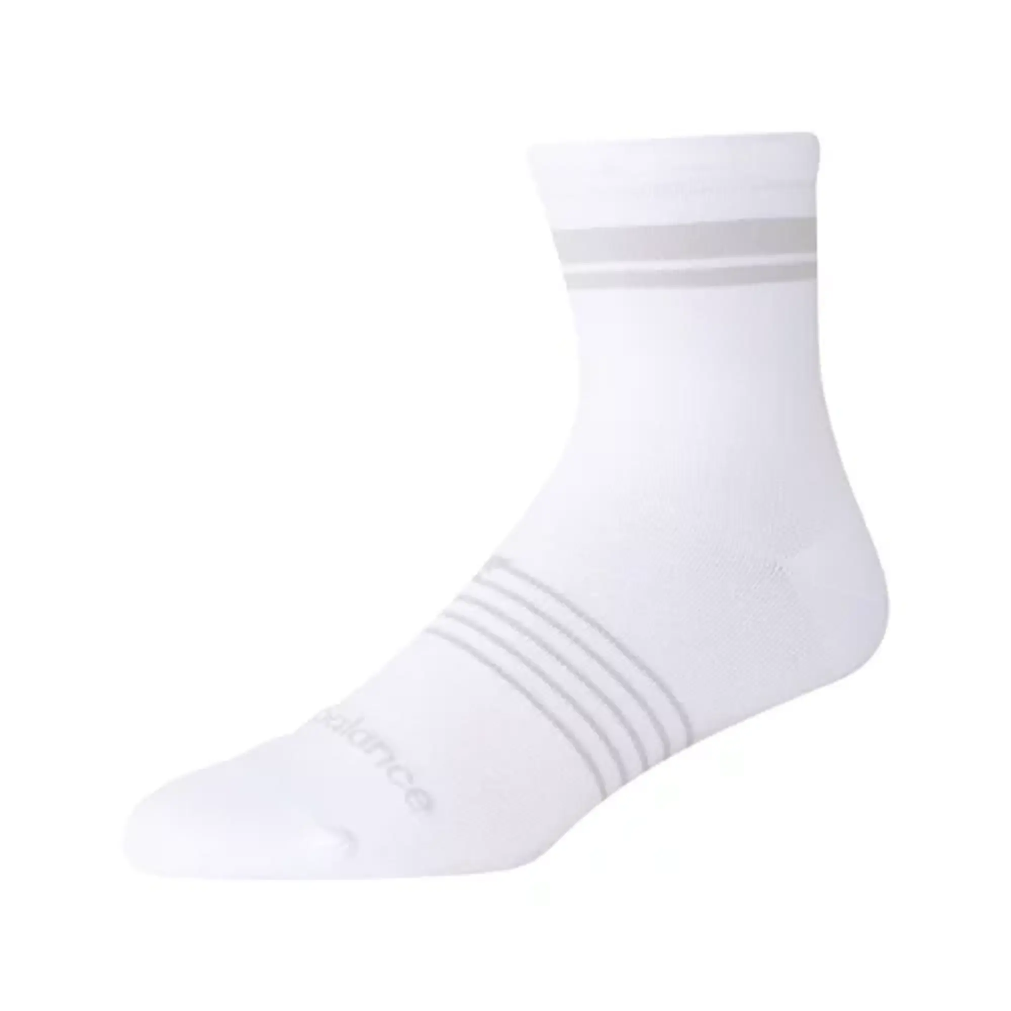 New Balance Unisex Pro Run QTR Socks 1 Pair in White Nylon