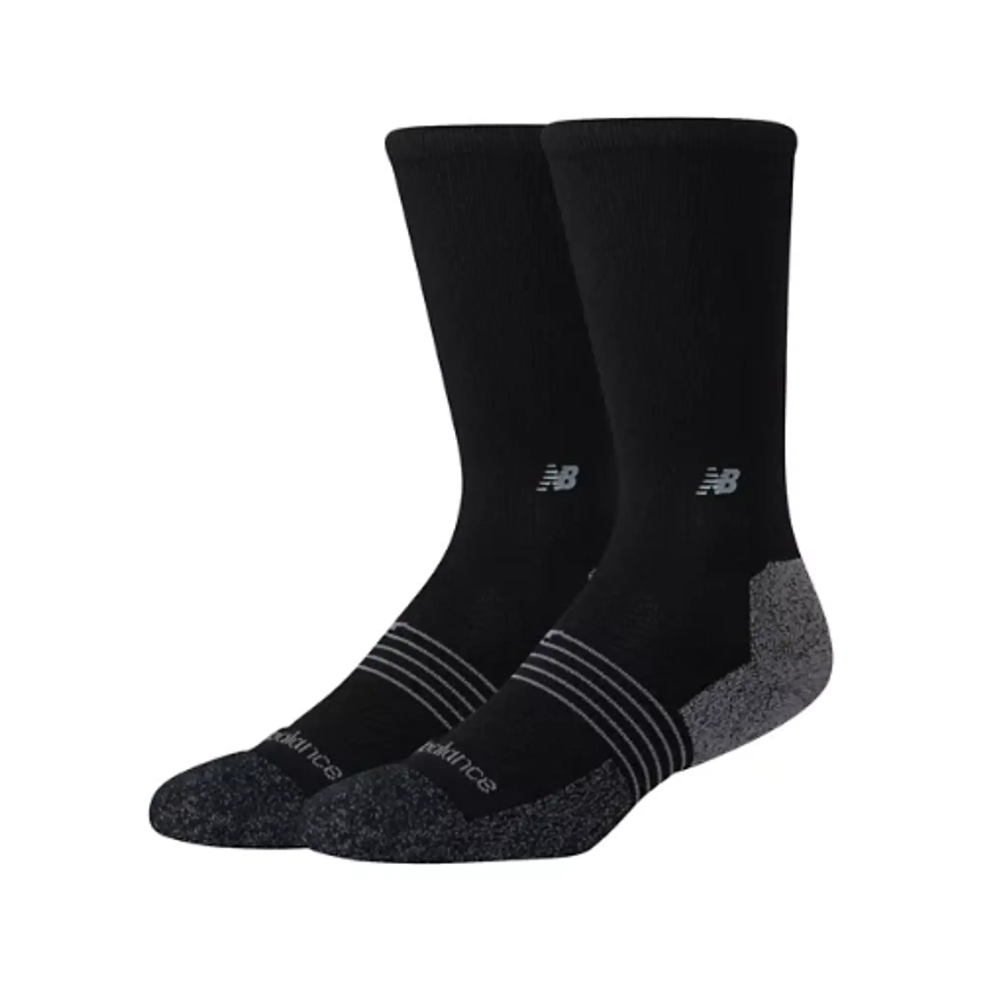 New Balance Unisex Pro Training Cushion Crew Socks 2 Pack in Black Nylon