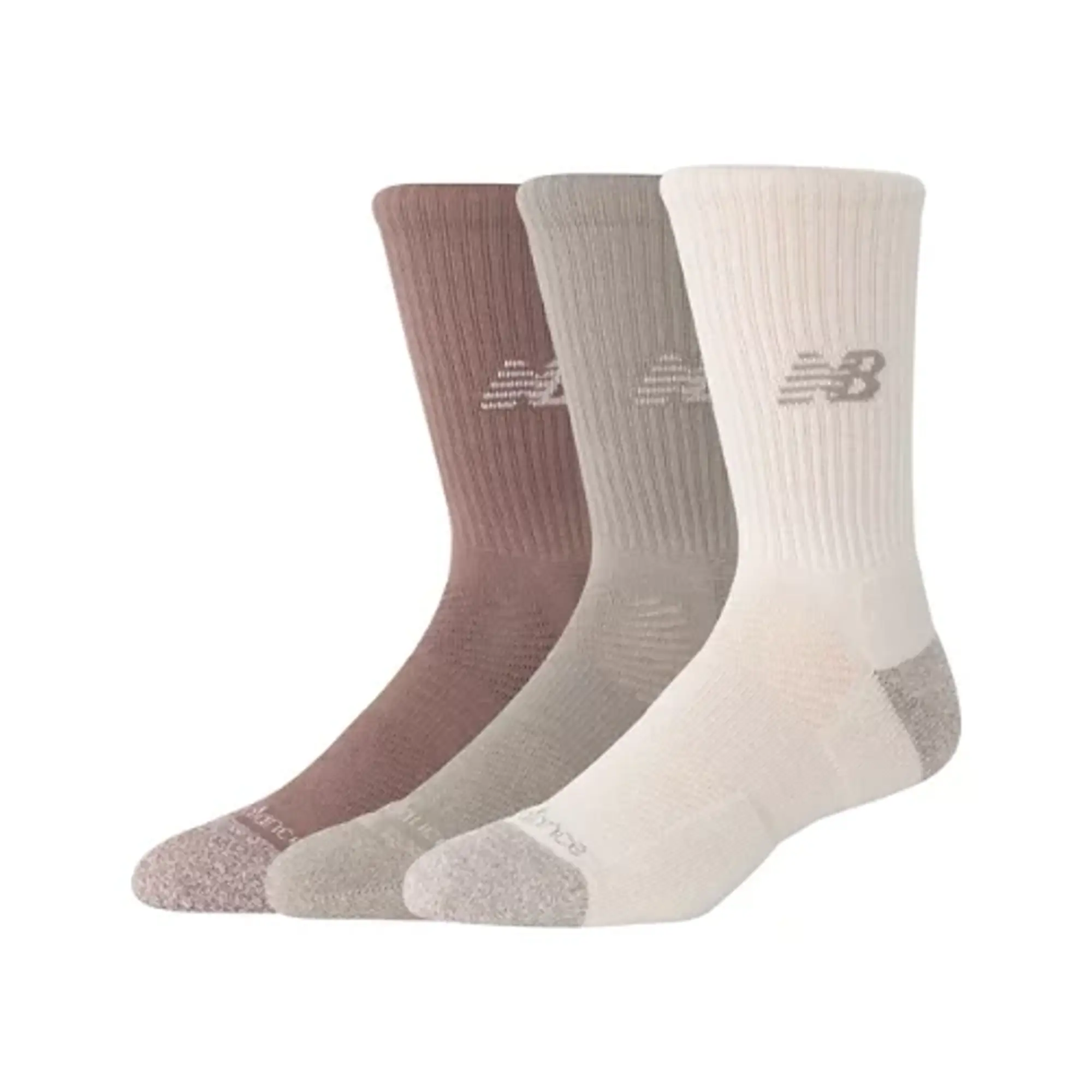 New Balance Unisex Active Crew Socks 3 Pack Polyester