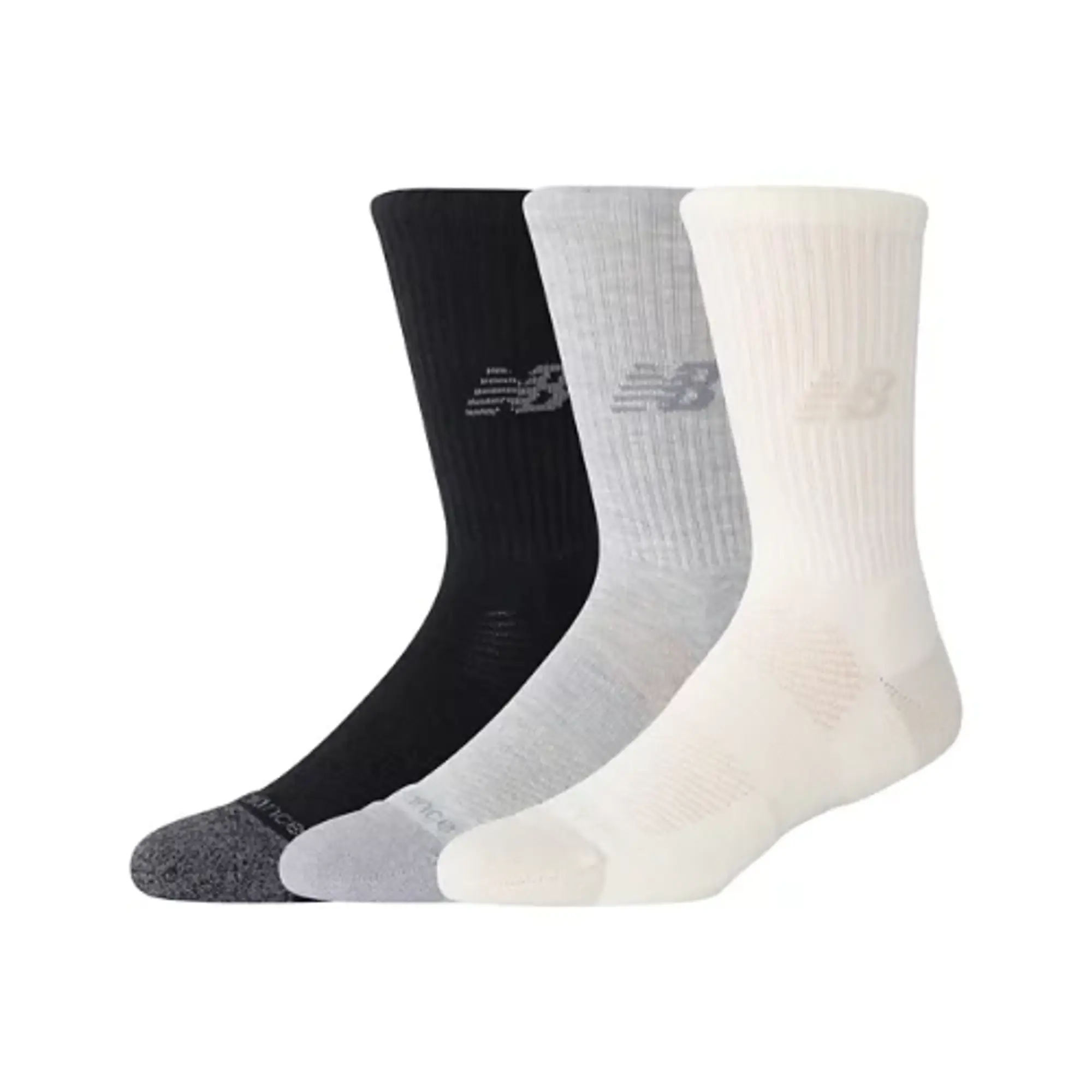 New Balance Unisex Active Crew Socks 3 Pack Polyester