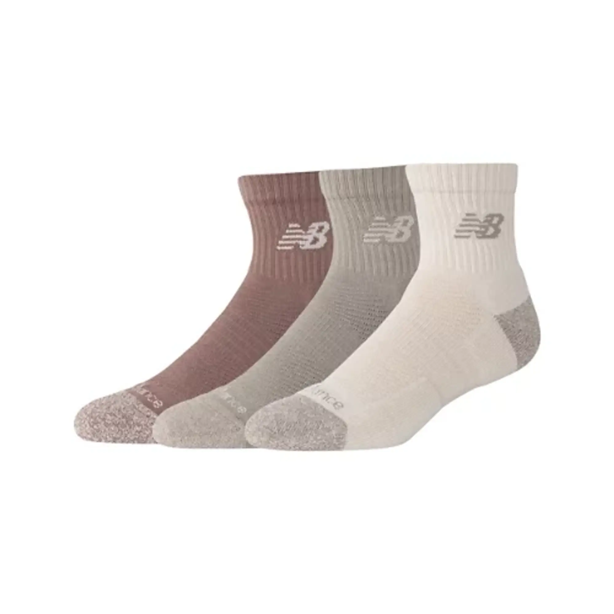 New Balance Unisex Active QTR Socks 3 Pack Polyester