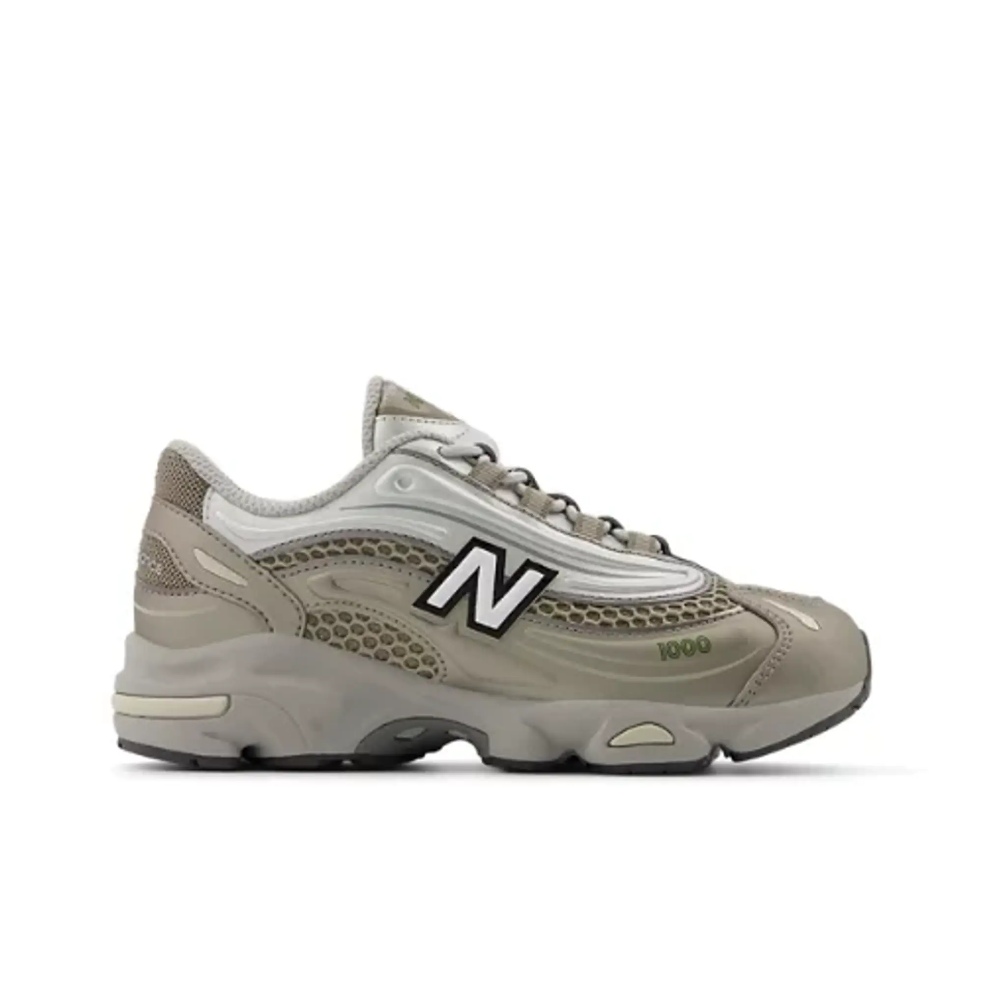 New Balance Kids' 1000 BUNGEE LACE in Brown/Grey Synthetic