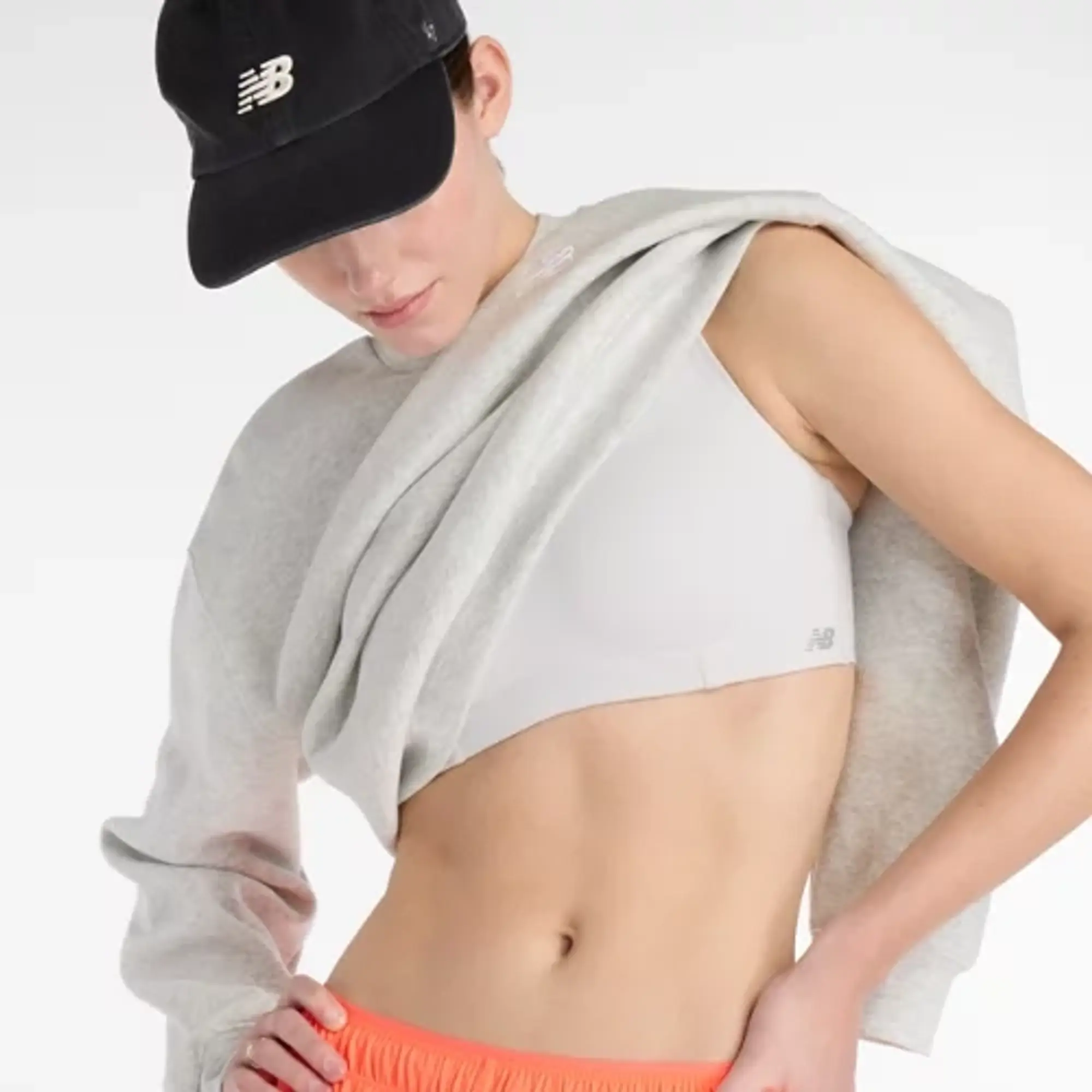 New Balance Women's NB RC Bra in Grey Poly Knit